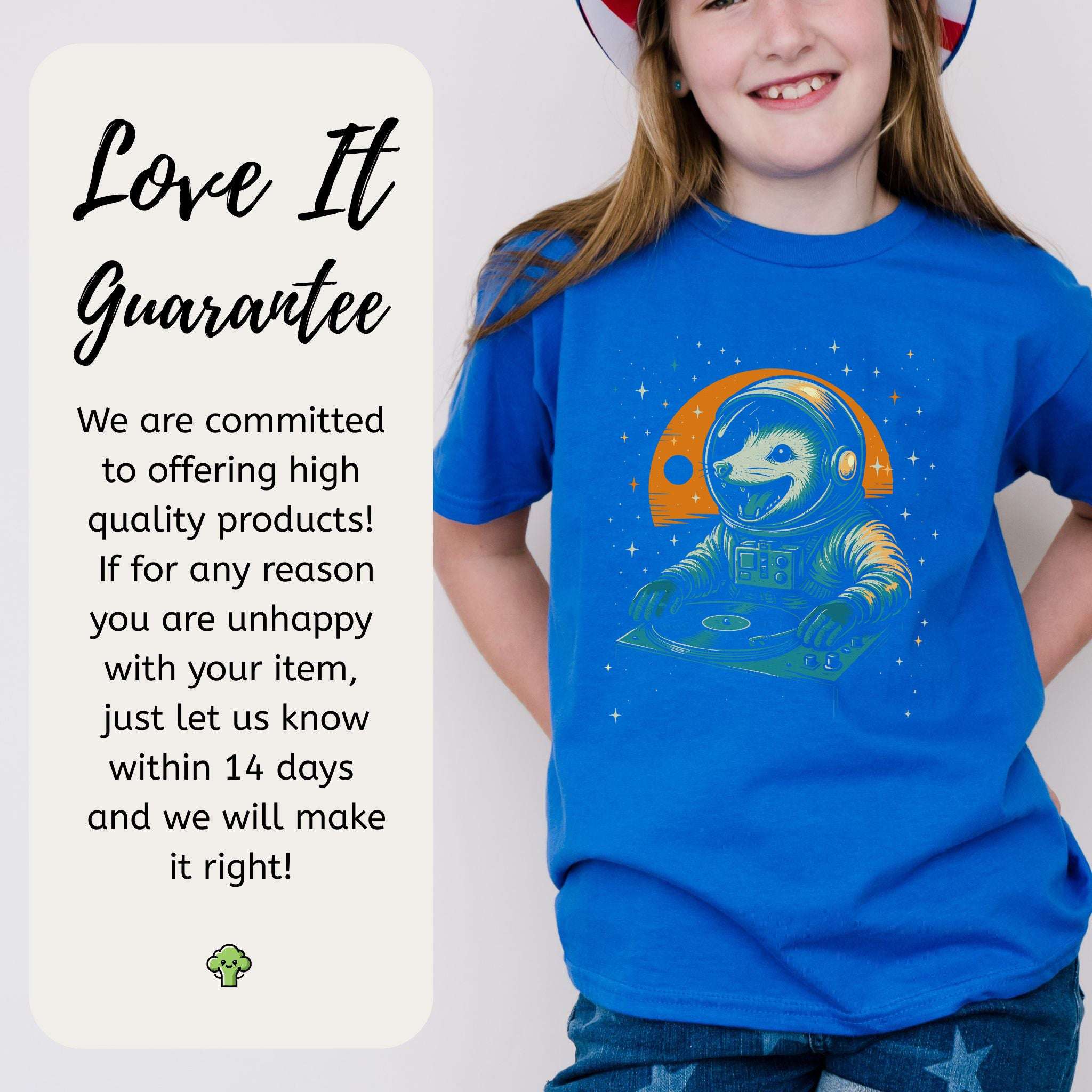 DJ Opossum Astronaut – Funny Space Rave Youth Tee