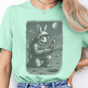 Astronaut Bunny Carrot T-Shirt – Funny Space Rabbit Galaxy Tee
