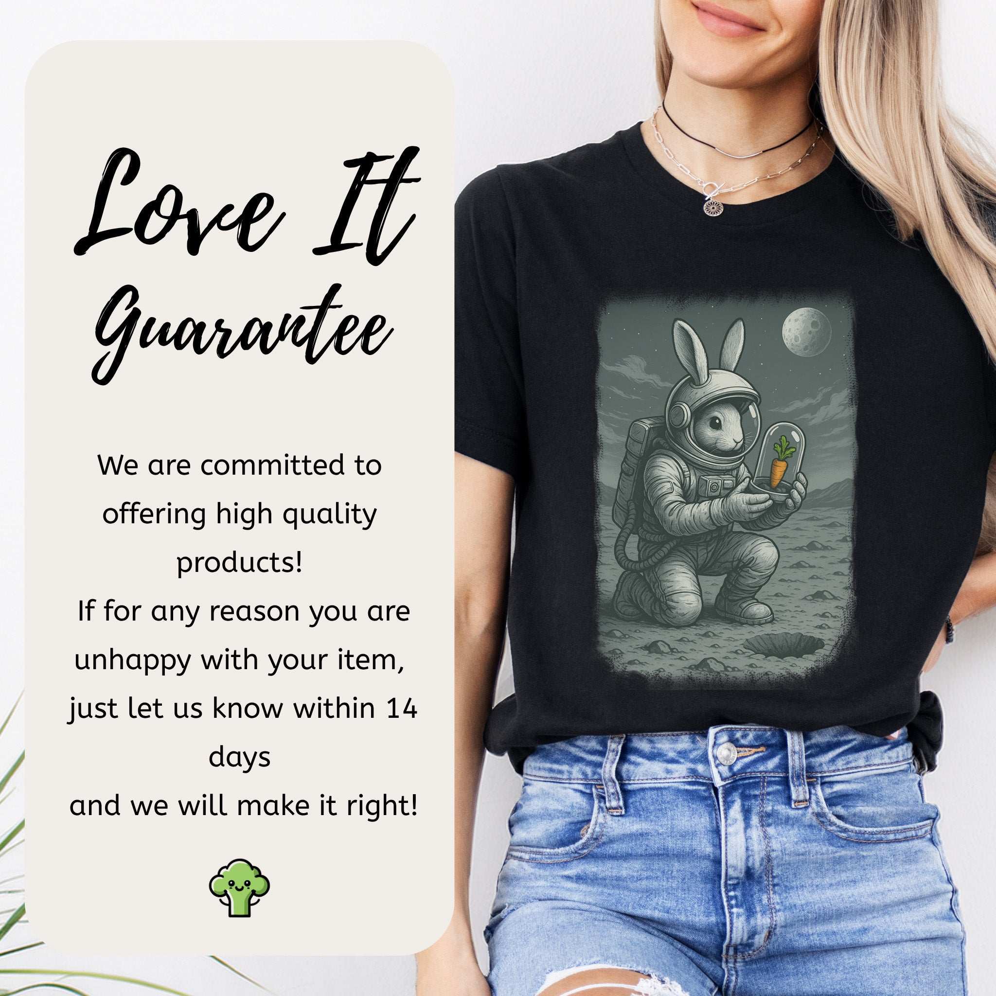 Astronaut Bunny Carrot T-Shirt – Funny Space Rabbit Galaxy Tee