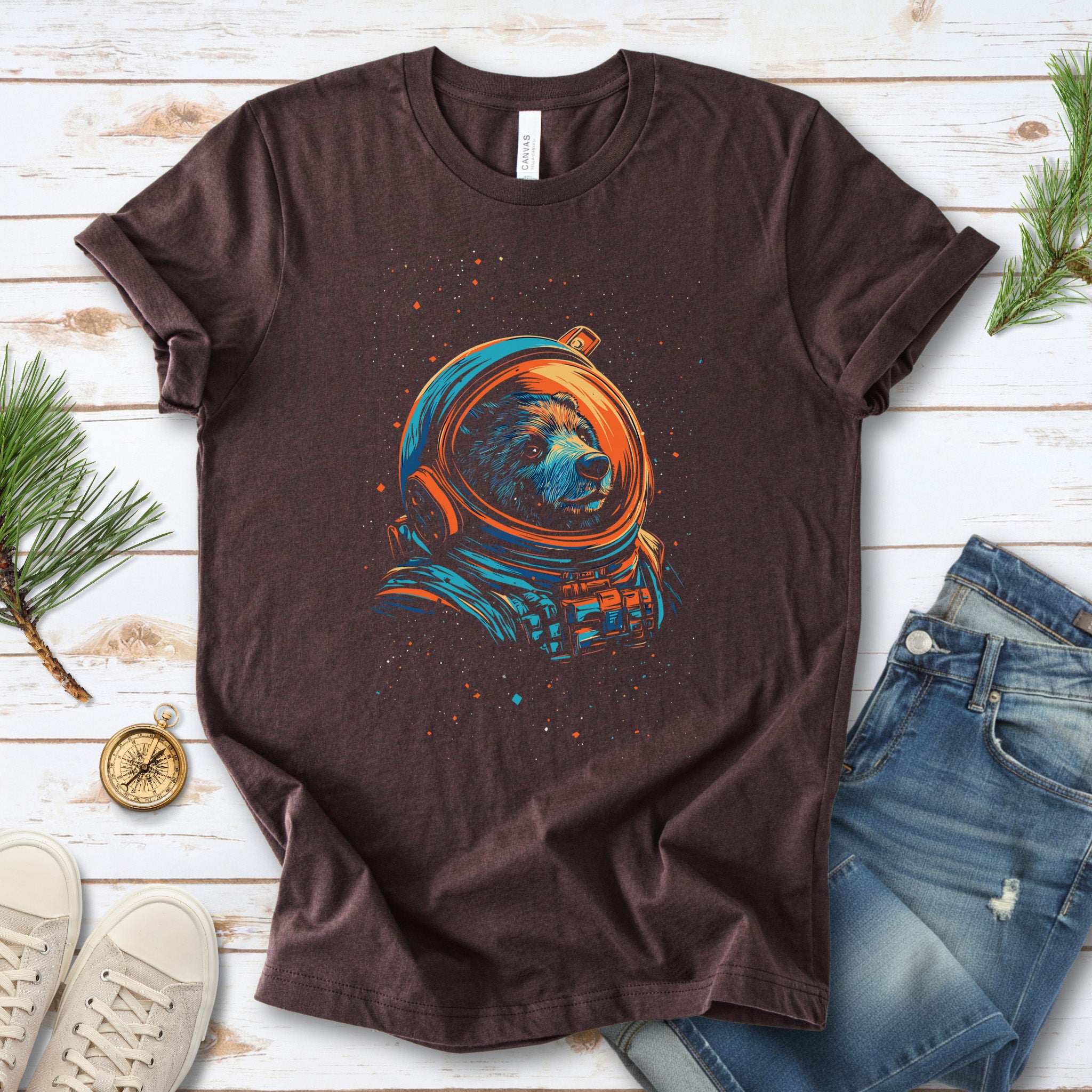 Cosmic Explorer Bear Shirt – Space Animal Astronaut T-Shirt