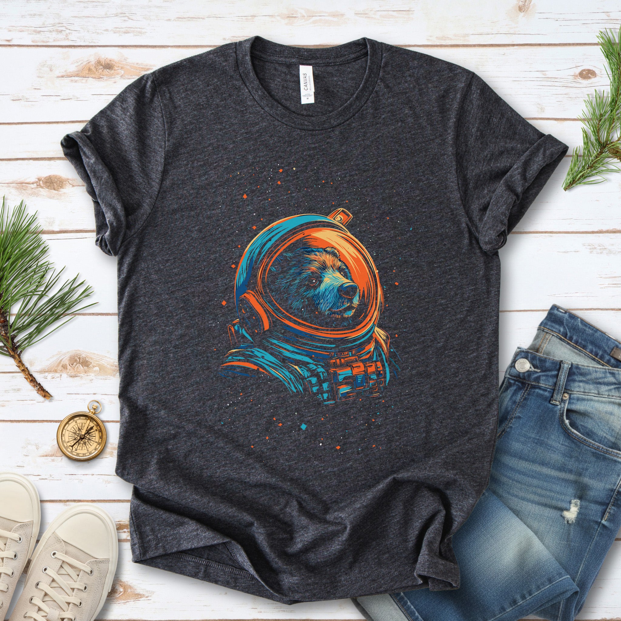 Cosmic Explorer Bear Shirt – Space Animal Astronaut T-Shirt