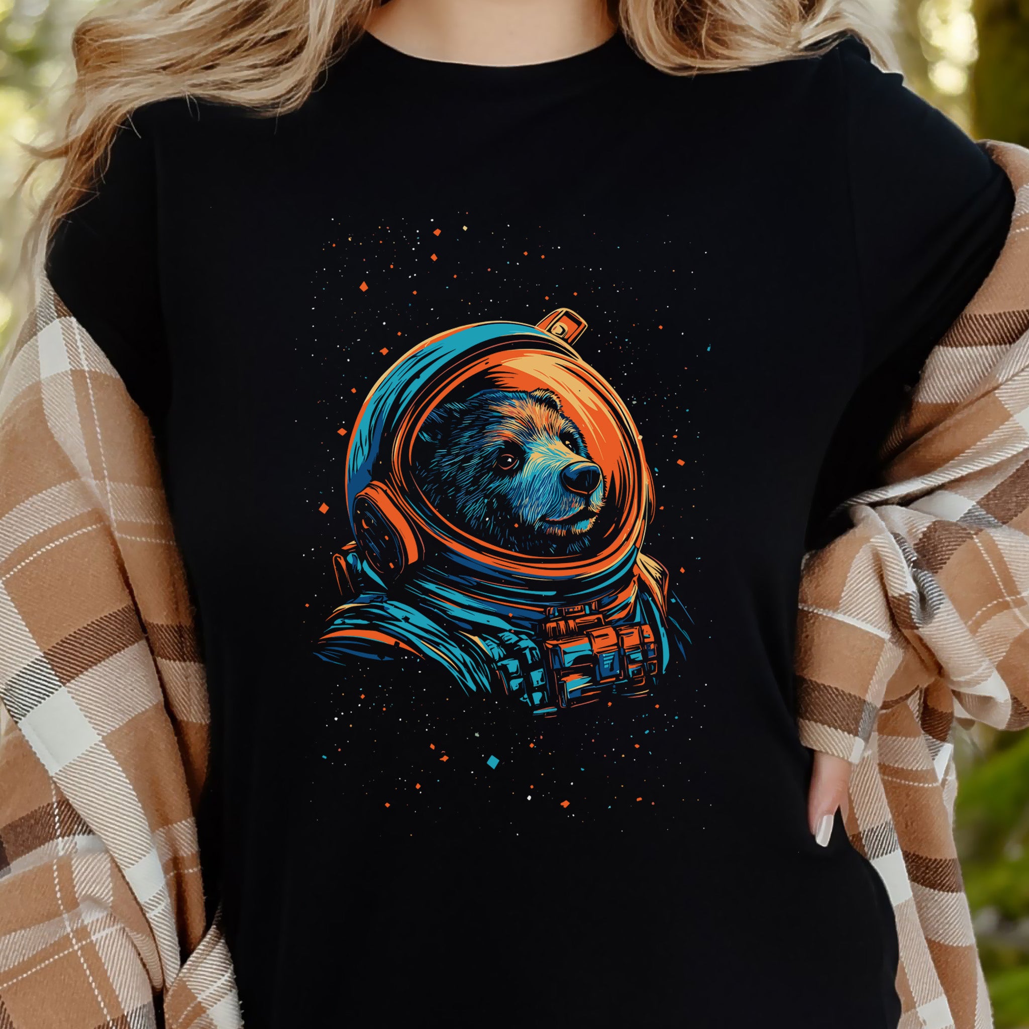 Cosmic Explorer Bear Shirt – Space Animal Astronaut T-Shirt