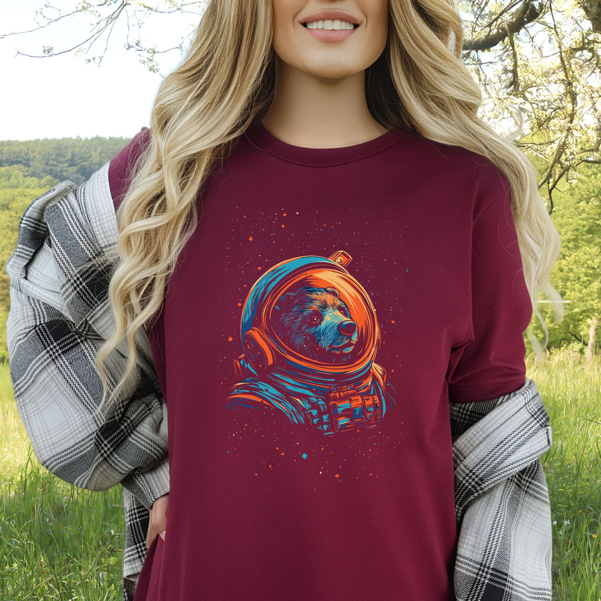 Cosmic Explorer Bear Shirt – Space Animal Astronaut T-Shirt