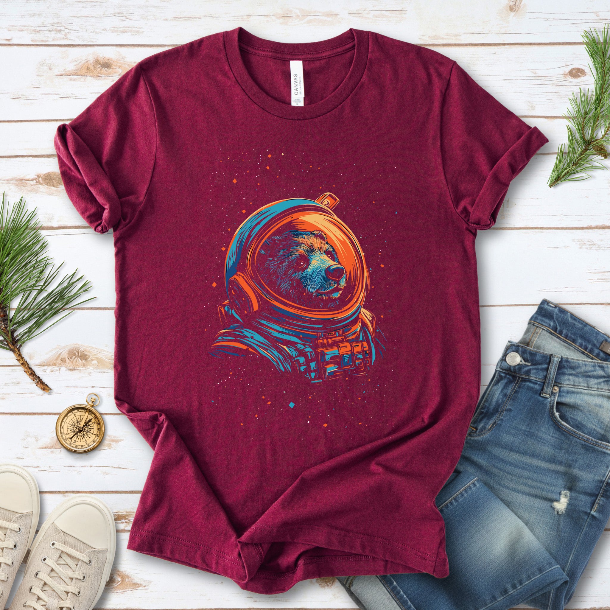 Cosmic Explorer Bear Shirt – Space Animal Astronaut T-Shirt