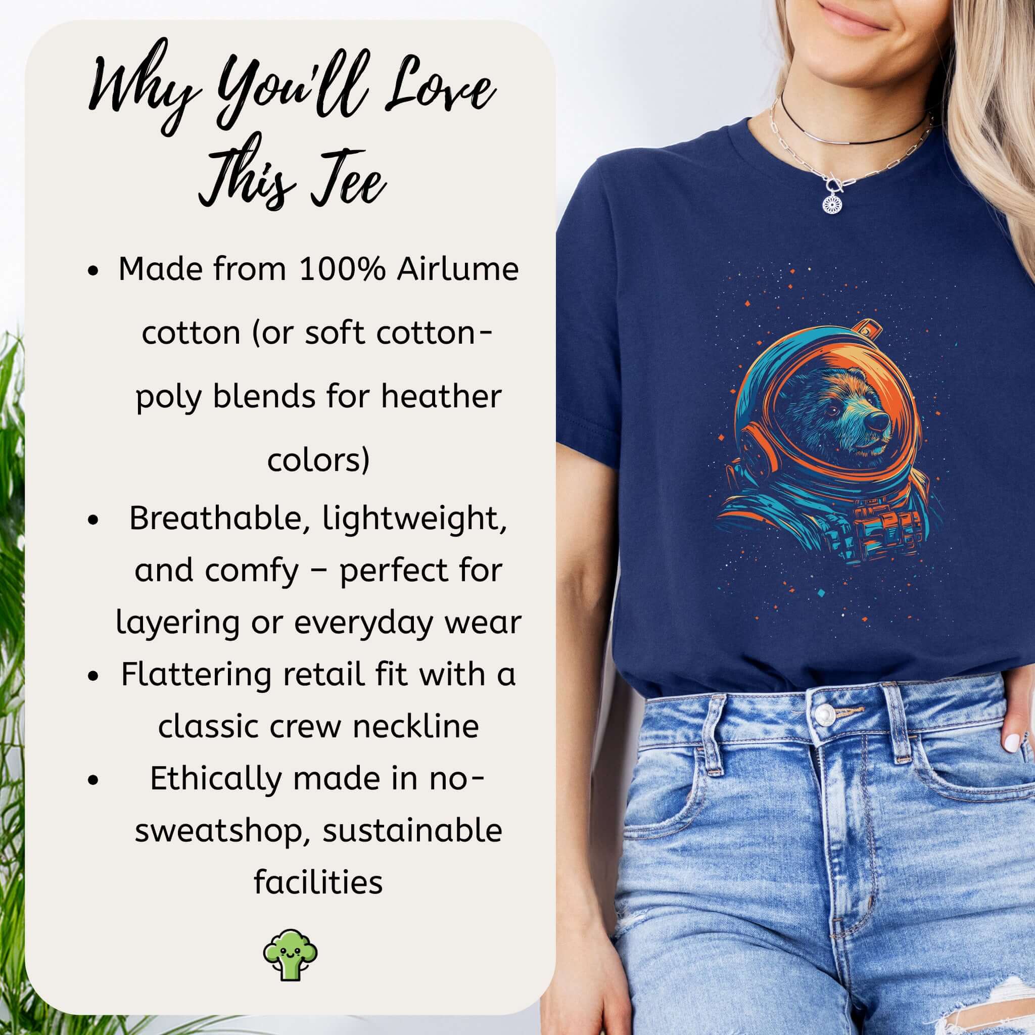 Cosmic Explorer Bear Shirt – Space Animal Astronaut T-Shirt