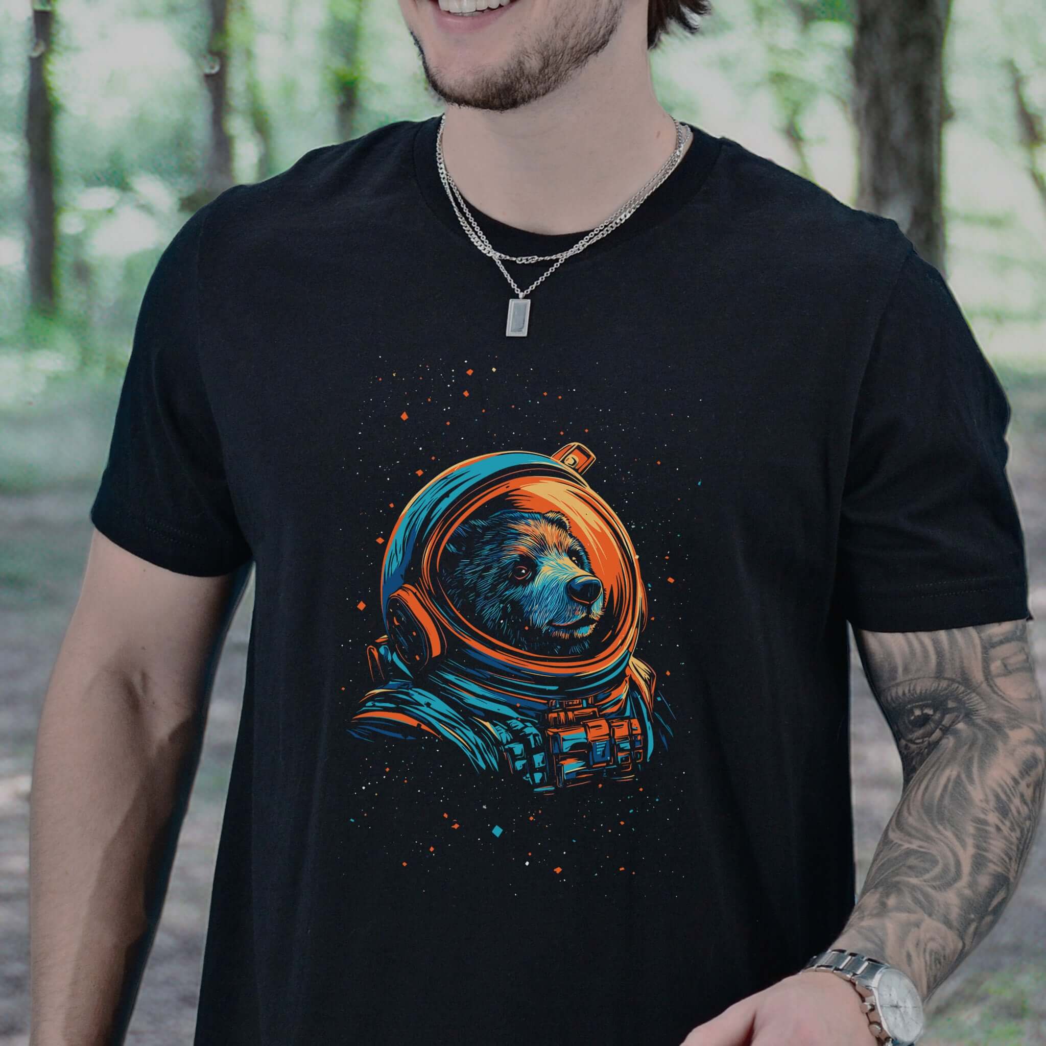 Cosmic Explorer Bear Shirt – Space Animal Astronaut T-Shirt