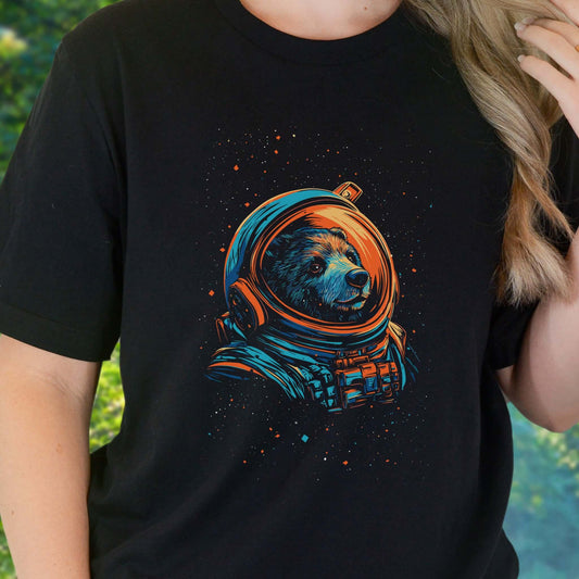 Cosmic Explorer Bear Shirt – Space Animal Astronaut T-Shirt