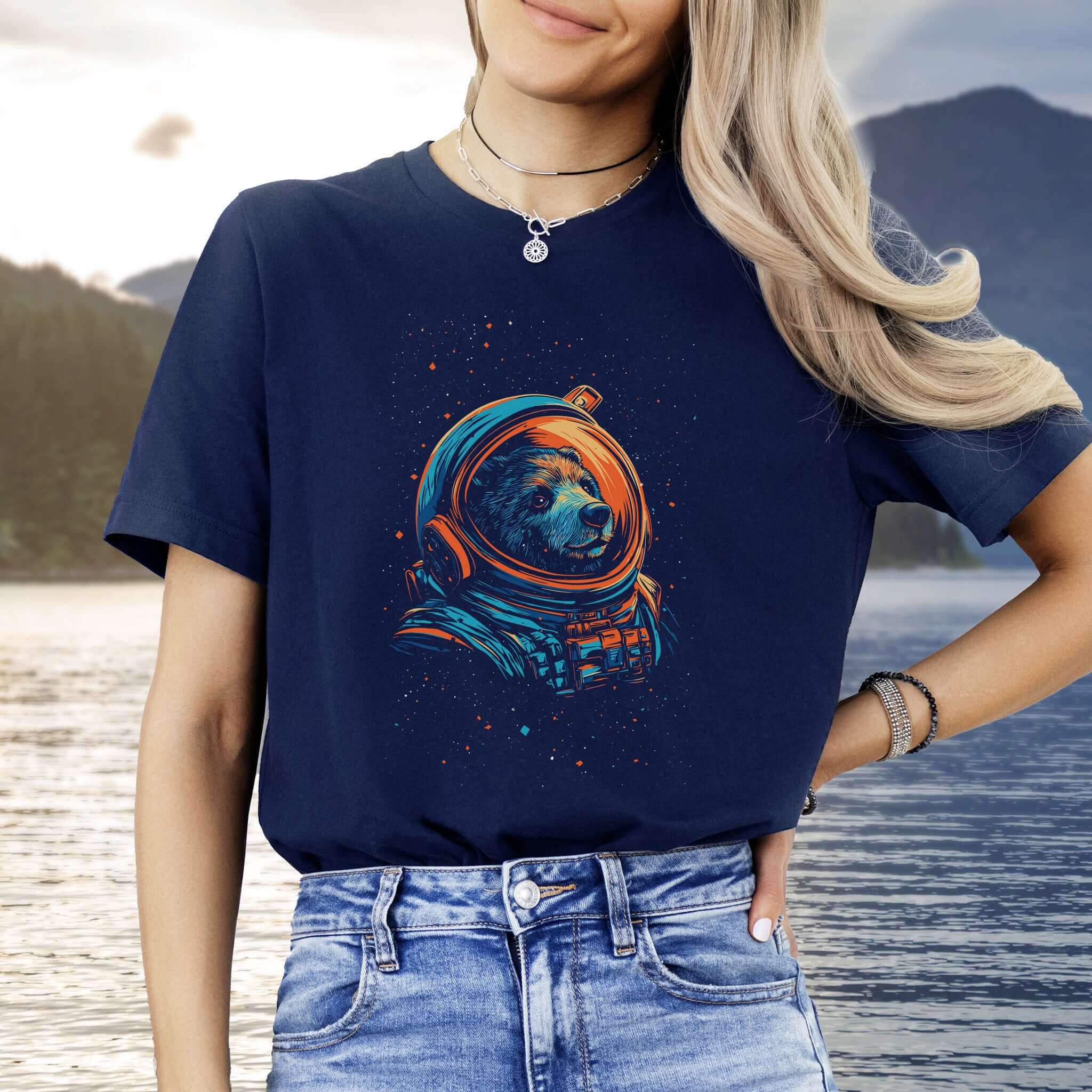 Cosmic Explorer Bear Shirt – Space Animal Astronaut T-Shirt