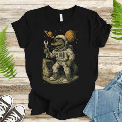 Astronaut Alligator Repair Crew T-Shirt – Funny Space Reptile Tee