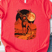 Astronaut Deer Space T-Shirt – Retro Cosmic Wilderness Explorer Tee