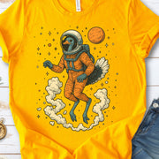 Astronaut Ostrich Space T-Shirt – Retro Cosmic Bird Nerd Tee