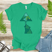 Geometric River into Bear T-Shirt – National Park & Nature Lover Art Tee