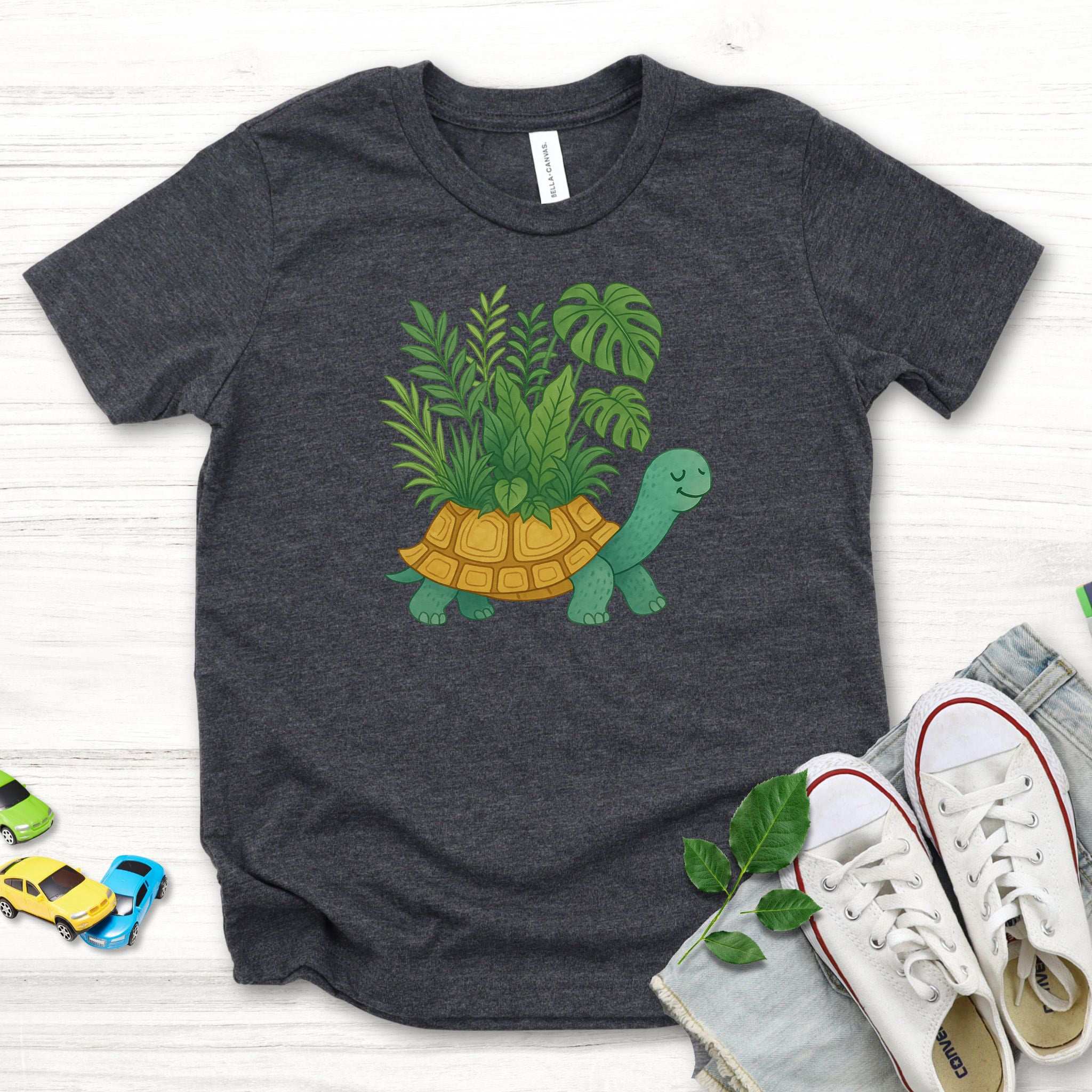 Jungle Tortoise Plant Lover – Slow & Leafy Vibes Youth Tee