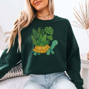 Jungle Tortoise Sweatshirt – Cozy Plant Lover Gift with Earthy Magic