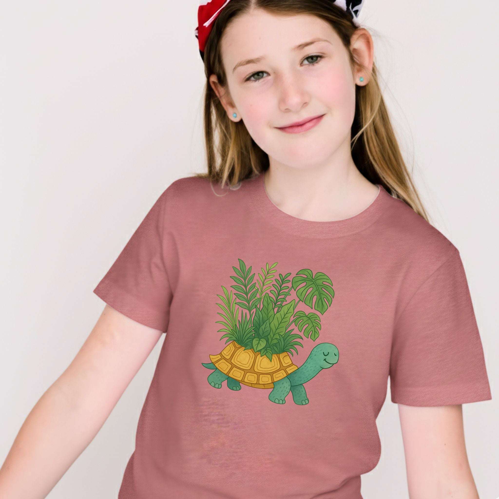 Jungle Tortoise Plant Lover – Slow & Leafy Vibes Youth Tee