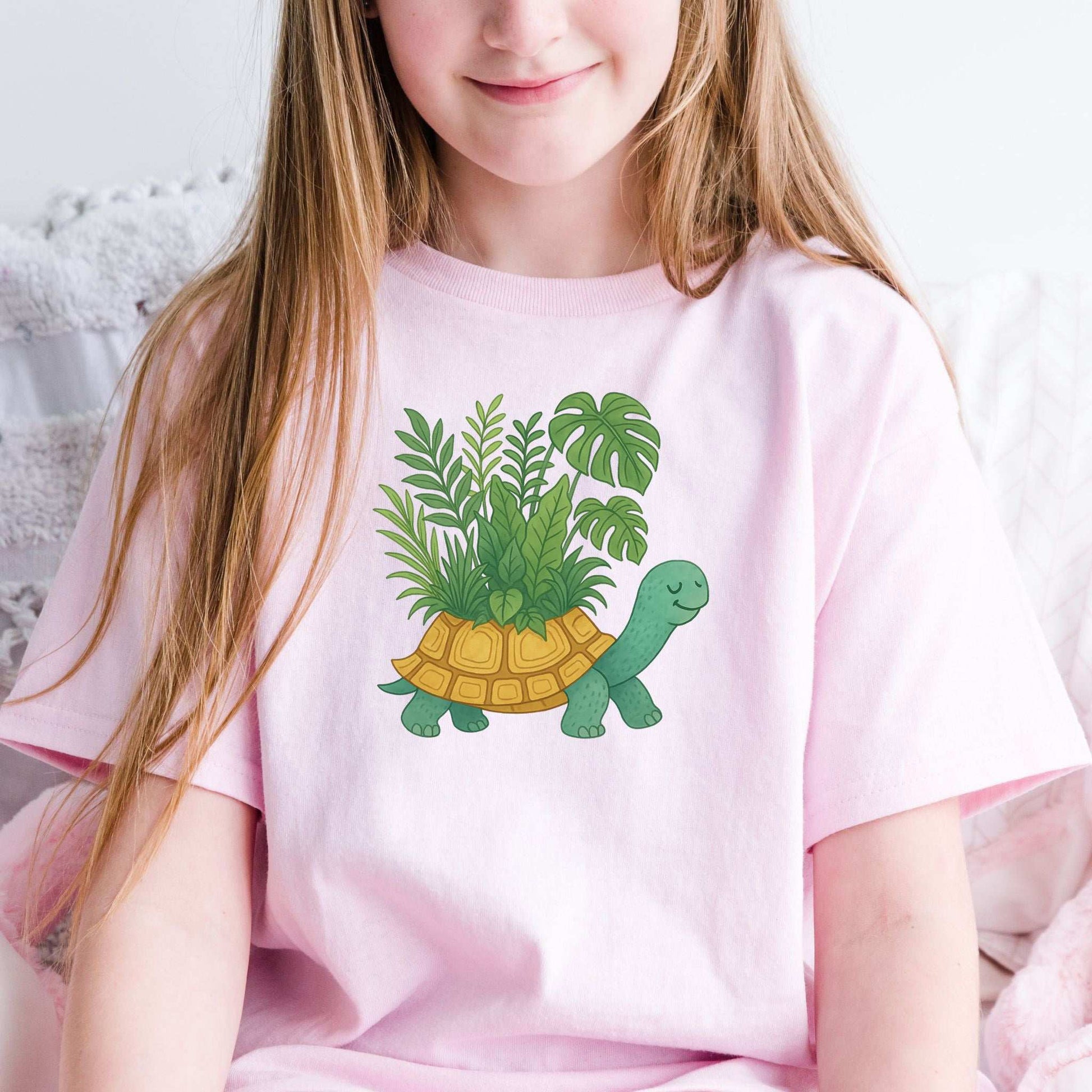 Jungle Tortoise Plant Lover – Slow & Leafy Vibes Youth Tee