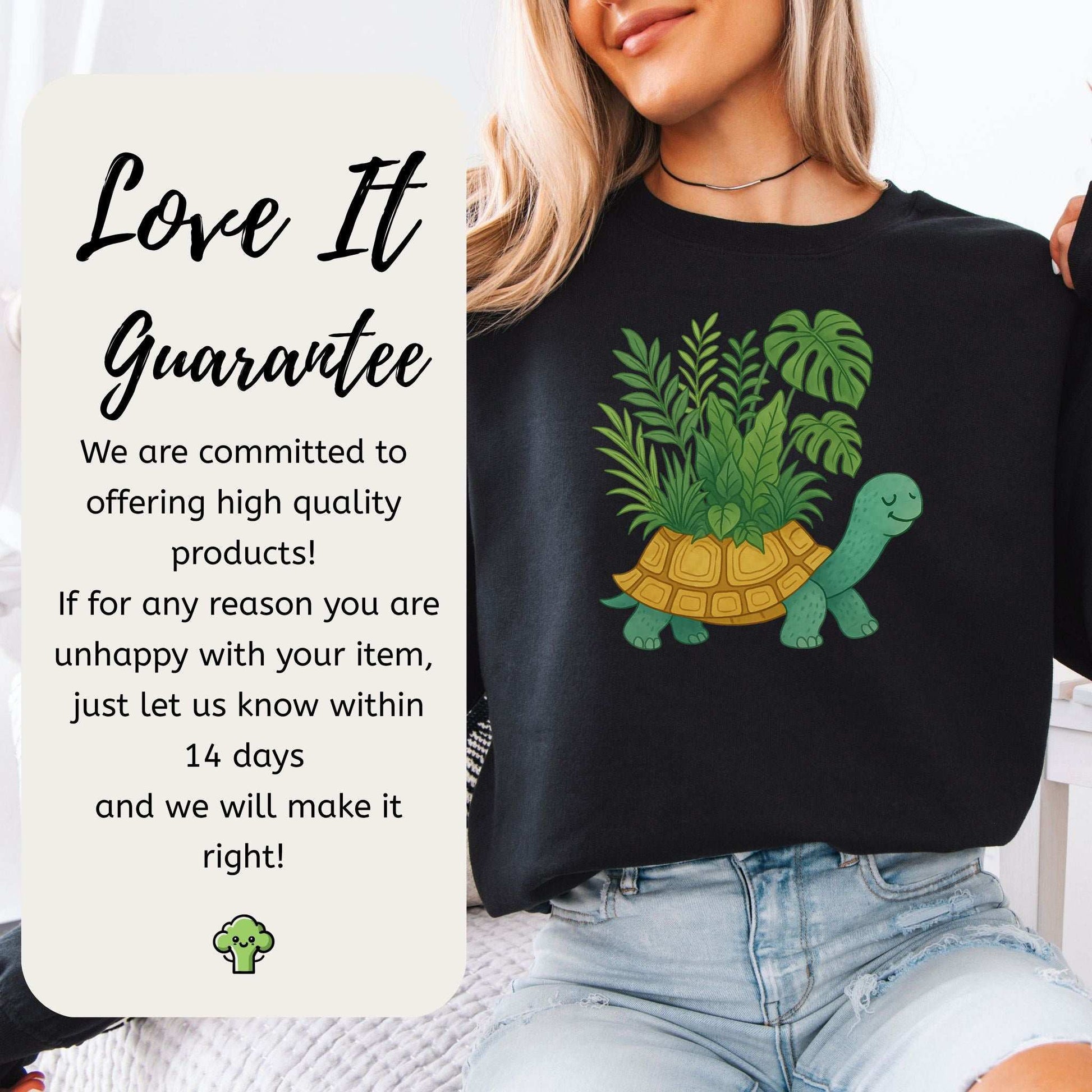 Jungle Tortoise Sweatshirt – Cozy Plant Lover Gift with Earthy Magic