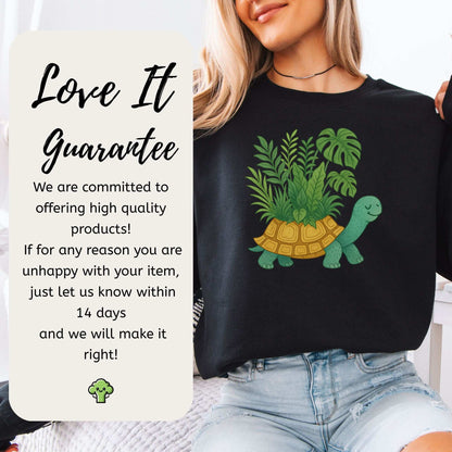 Jungle Tortoise Sweatshirt – Cozy Plant Lover Gift with Earthy Magic