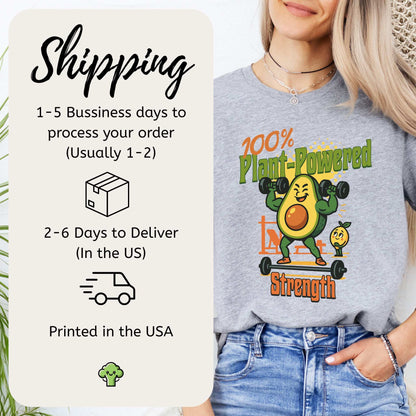 Avocado 100% Plant Power Strength T-Shirt