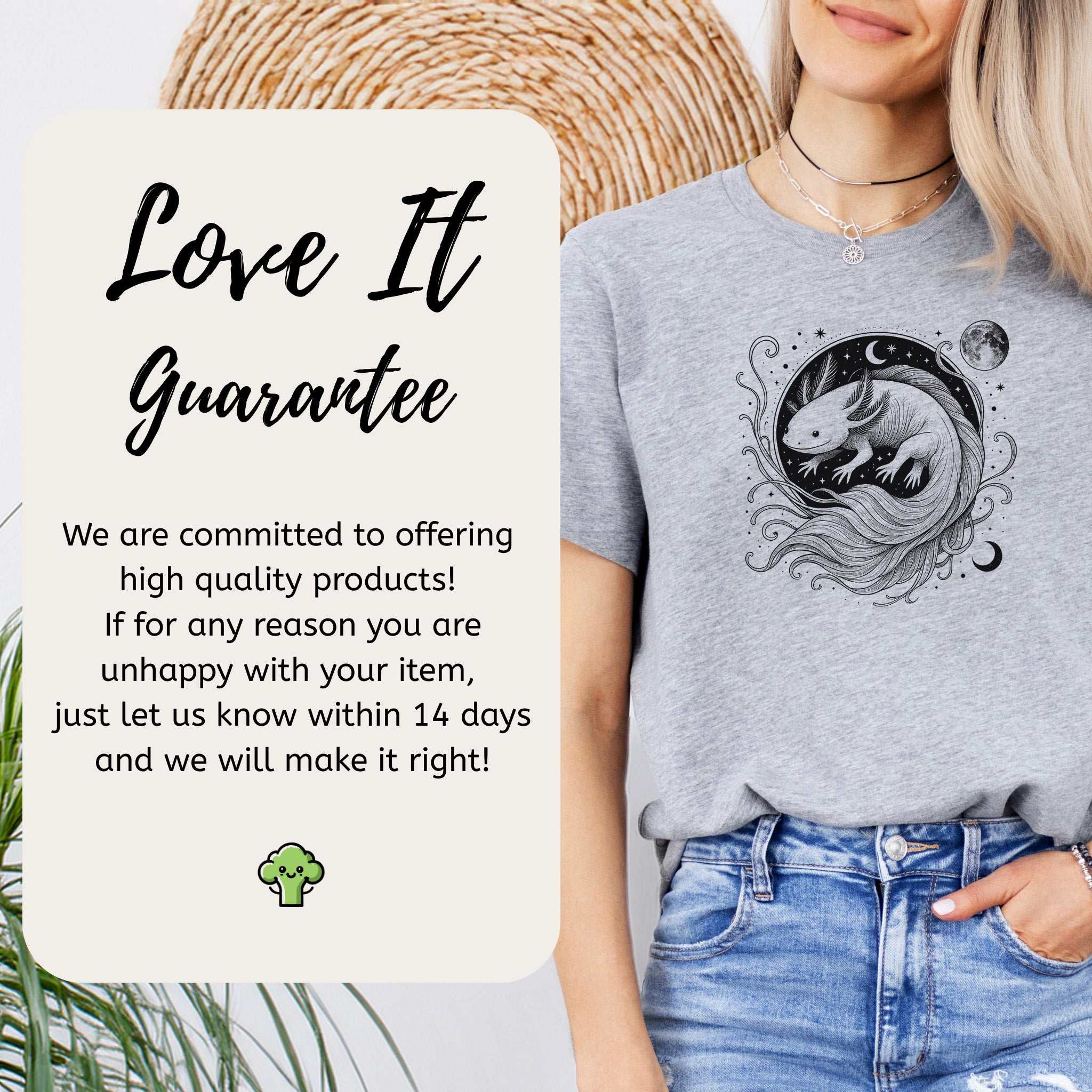 Axolotl Delicate Circle Illustration T-Shirt