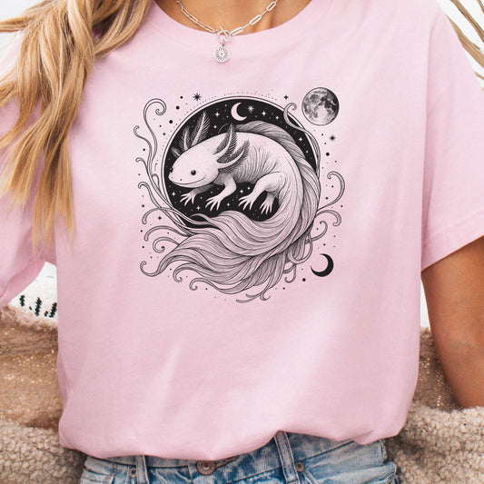 Axolotl Delicate Circle Illustration T-Shirt