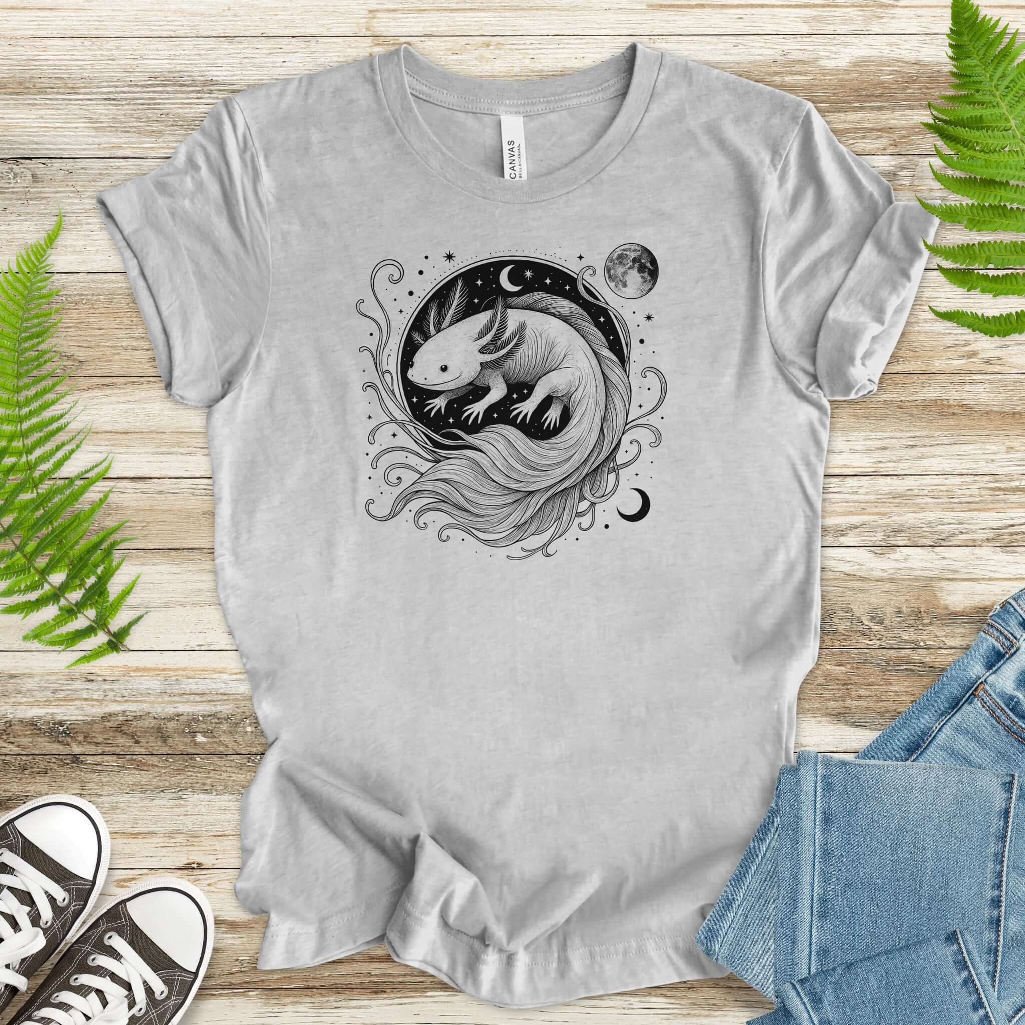 Axolotl Delicate Circle Illustration T-Shirt