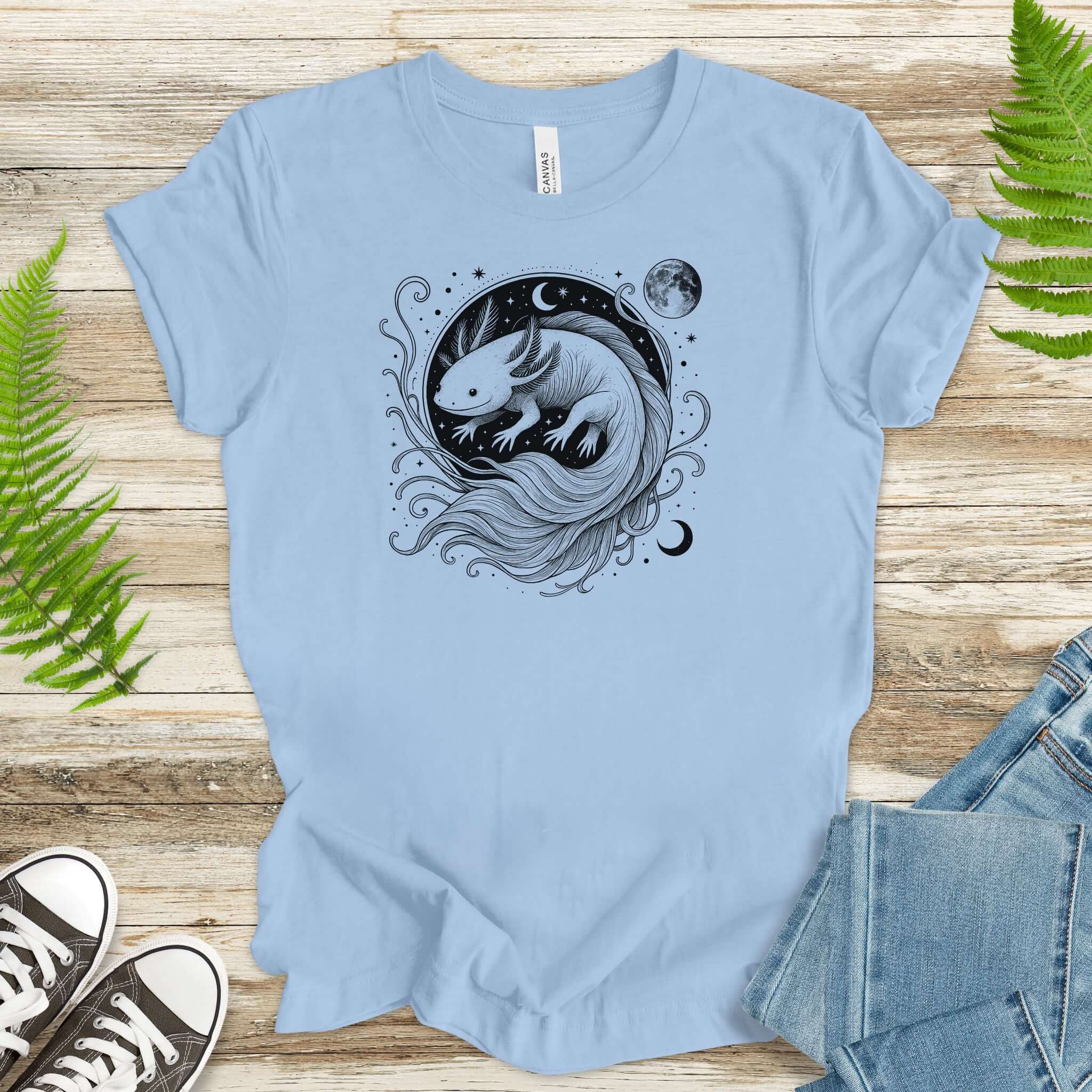 Axolotl Delicate Circle Illustration T-Shirt