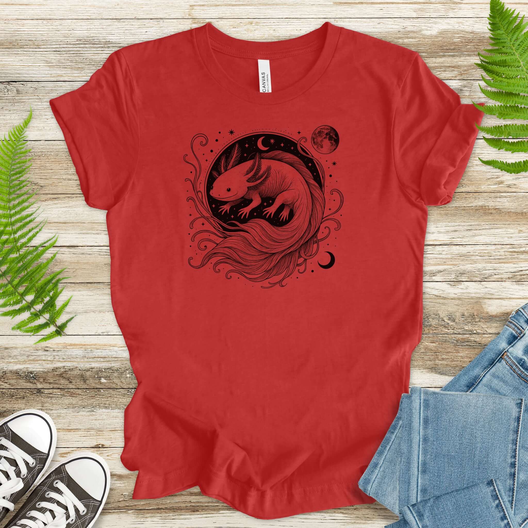 Axolotl Delicate Circle Illustration T-Shirt