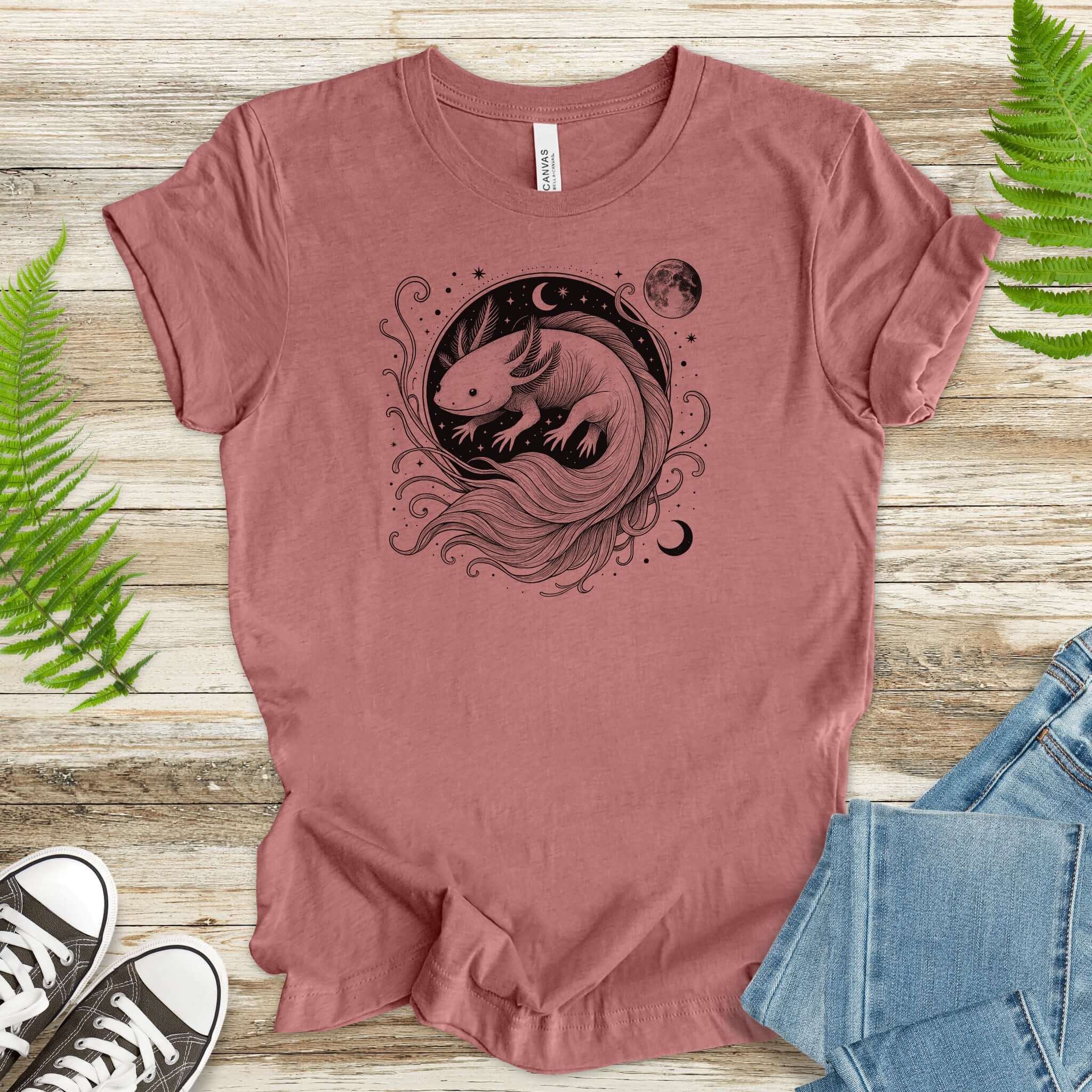 Axolotl Delicate Circle Illustration T-Shirt