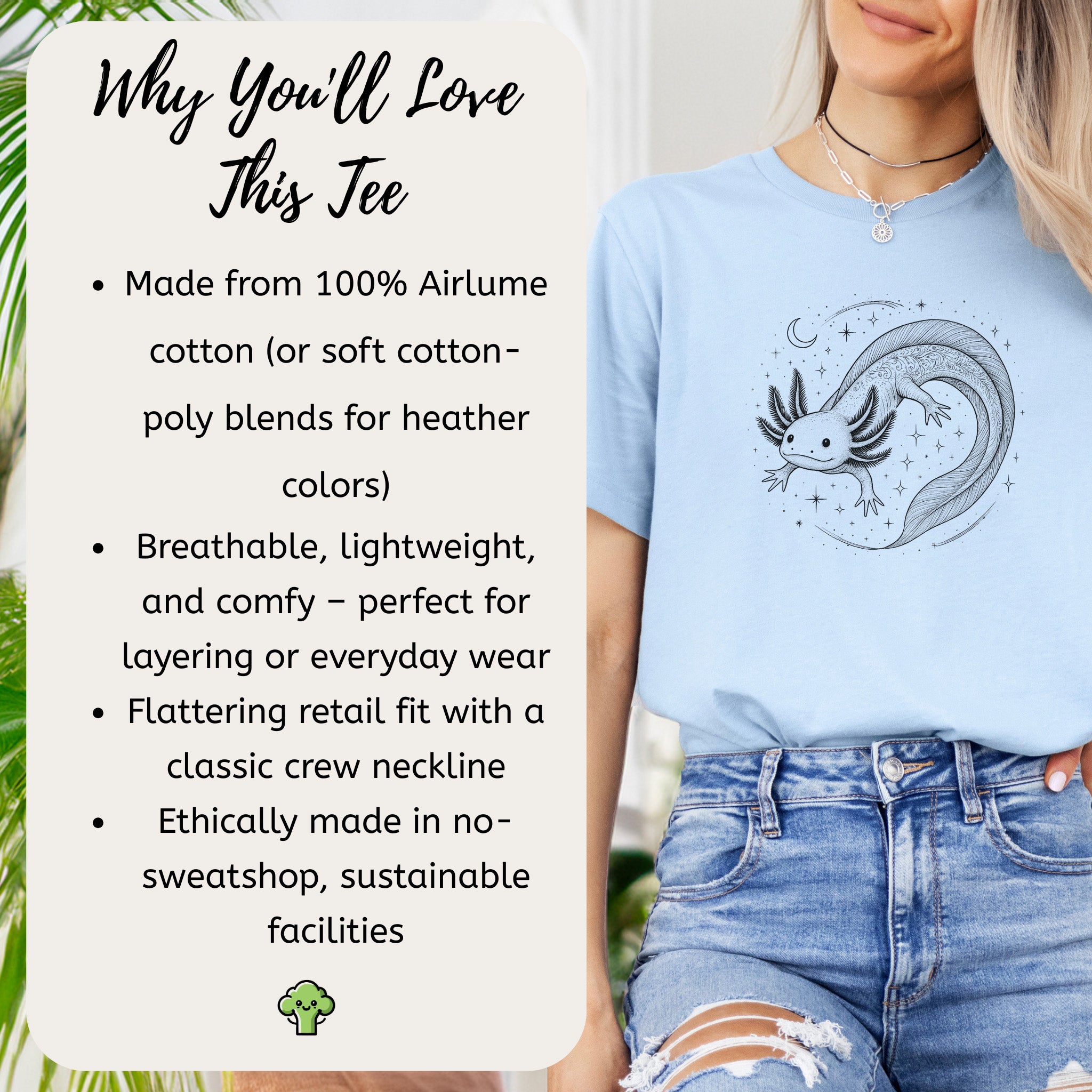 Axolotl in Whimsical Waters T-Shirt