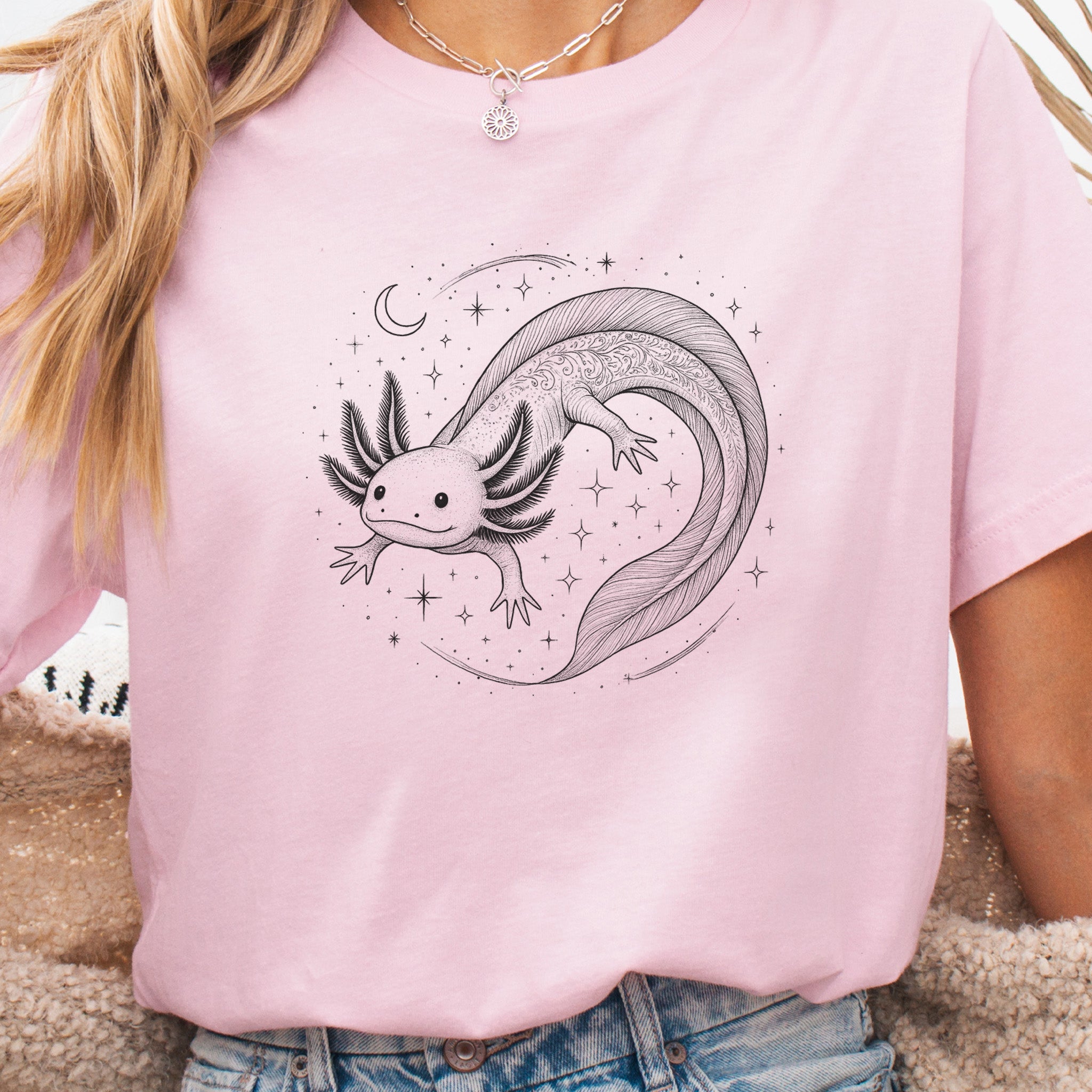 Axolotl in Whimsical Waters T-Shirt