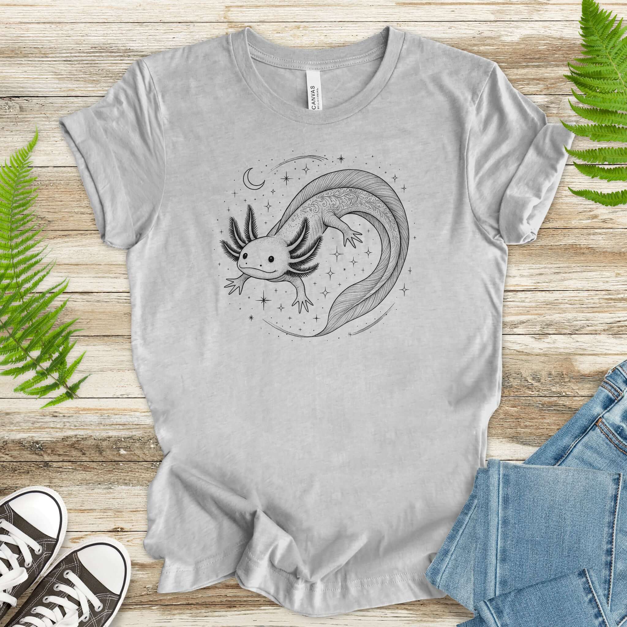 Axolotl in Whimsical Waters T-Shirt