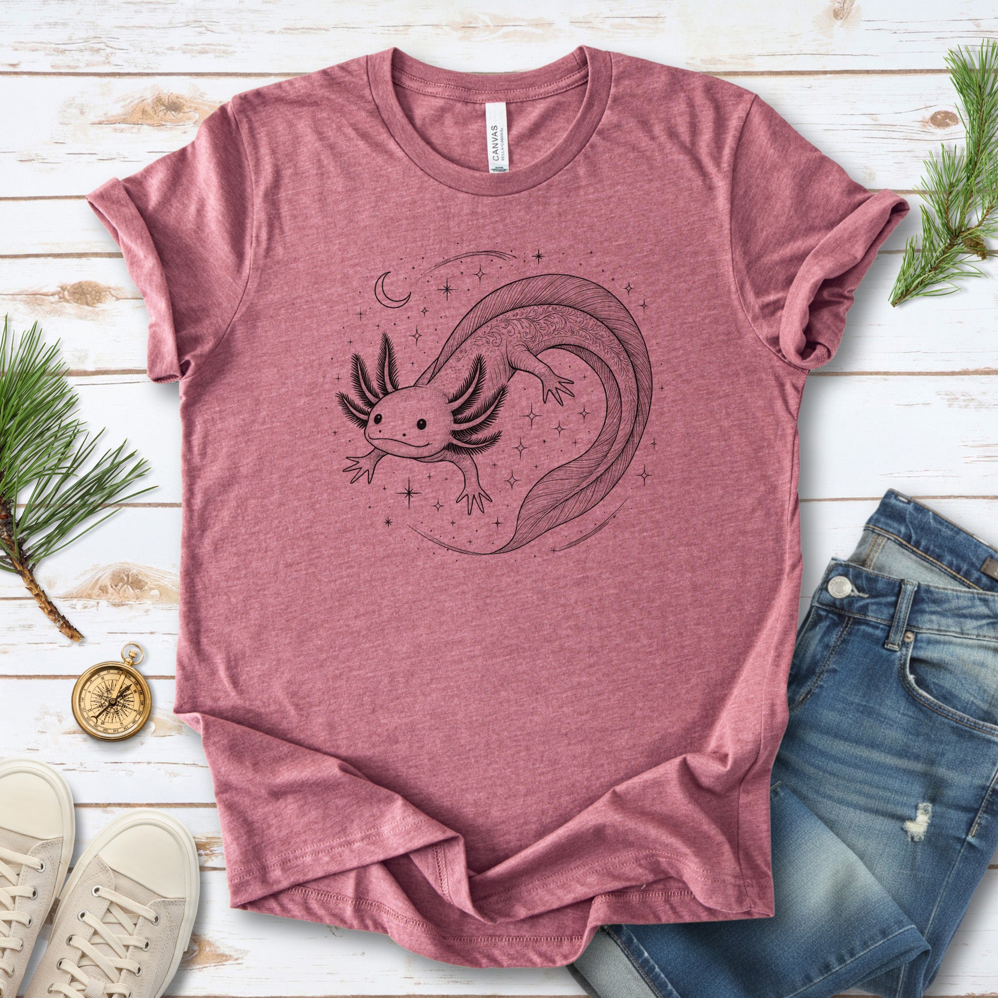 Axolotl in Whimsical Waters T-Shirt