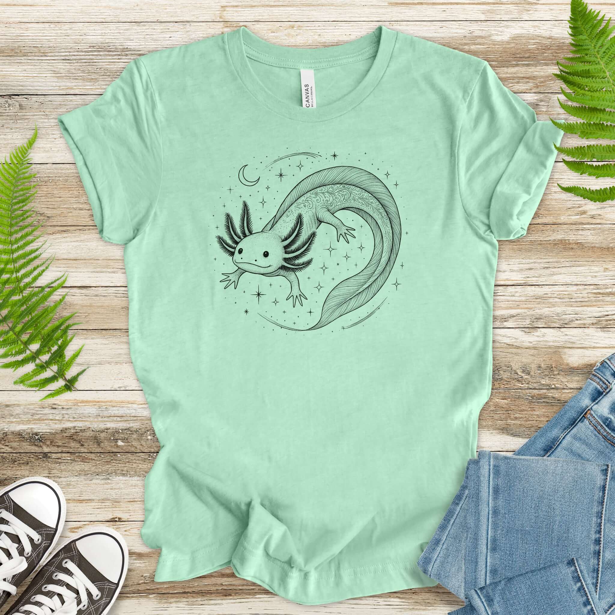 Axolotl in Whimsical Waters T-Shirt