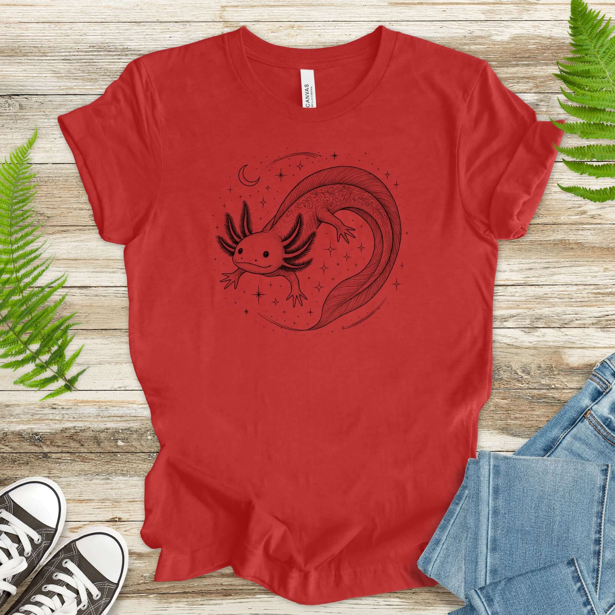 Axolotl in Whimsical Waters T-Shirt