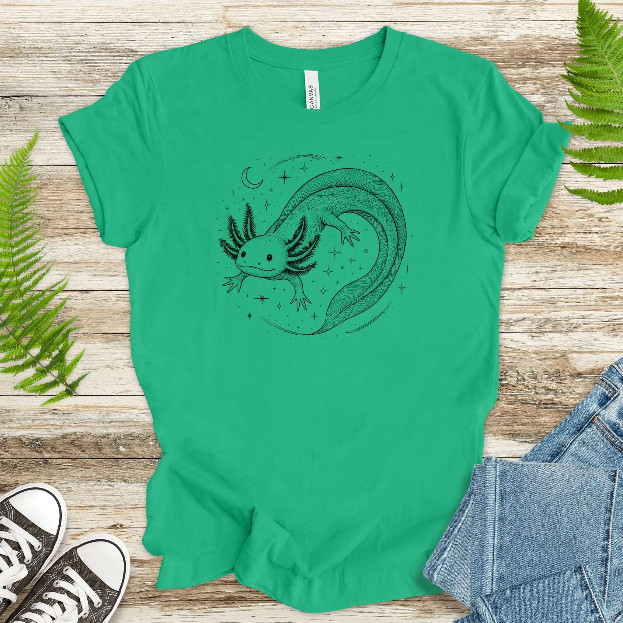 Axolotl in Whimsical Waters T-Shirt