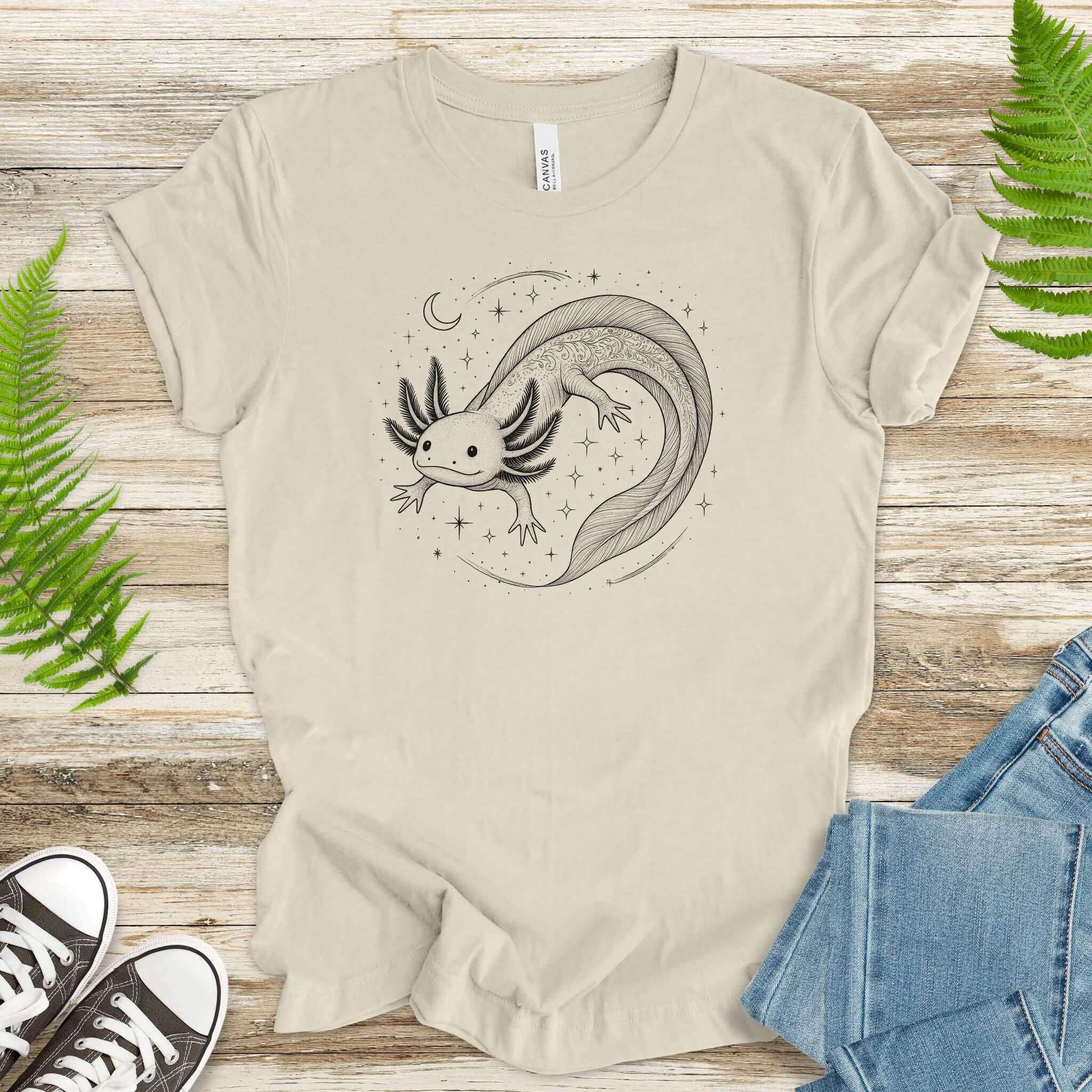Axolotl in Whimsical Waters T-Shirt