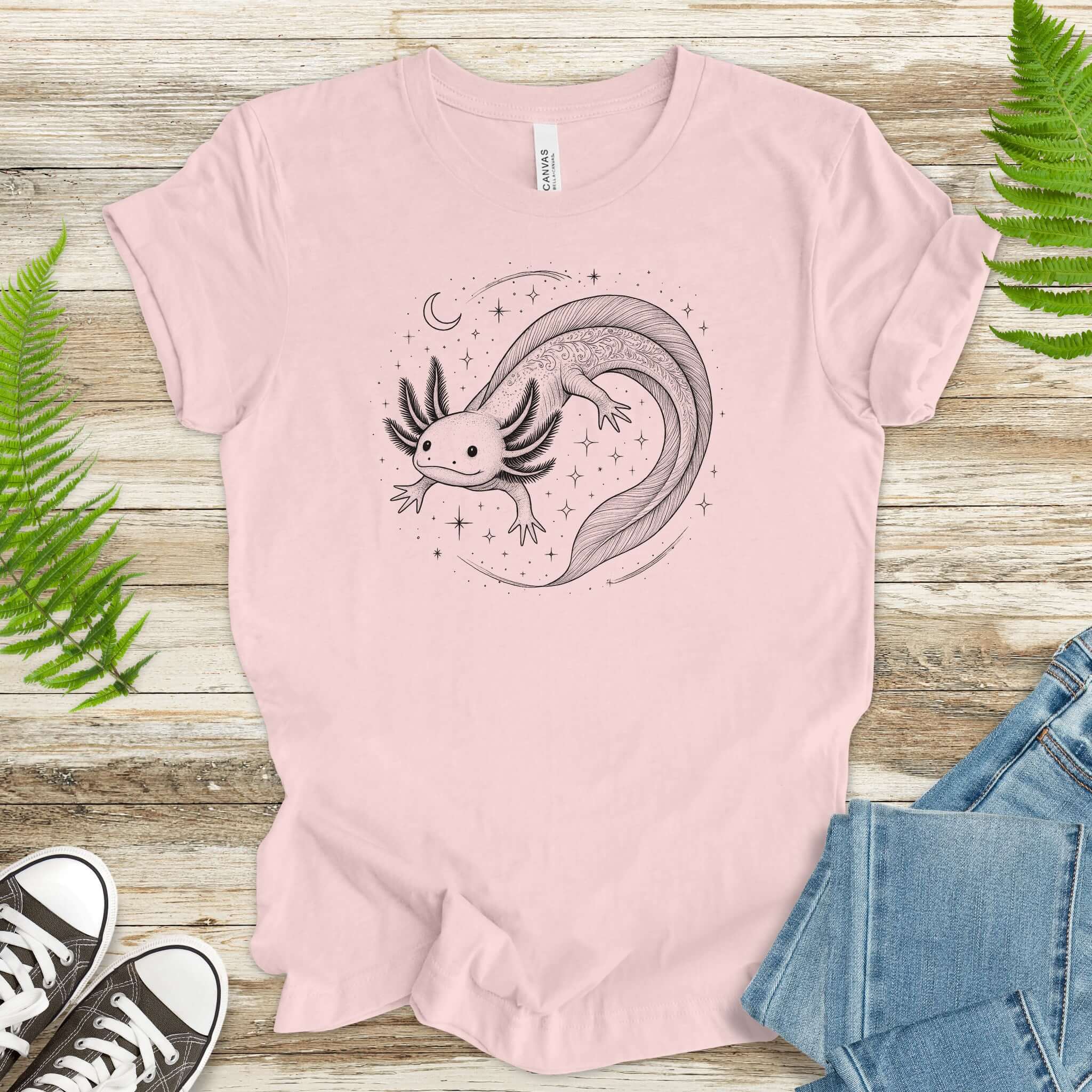 Axolotl in Whimsical Waters T-Shirt