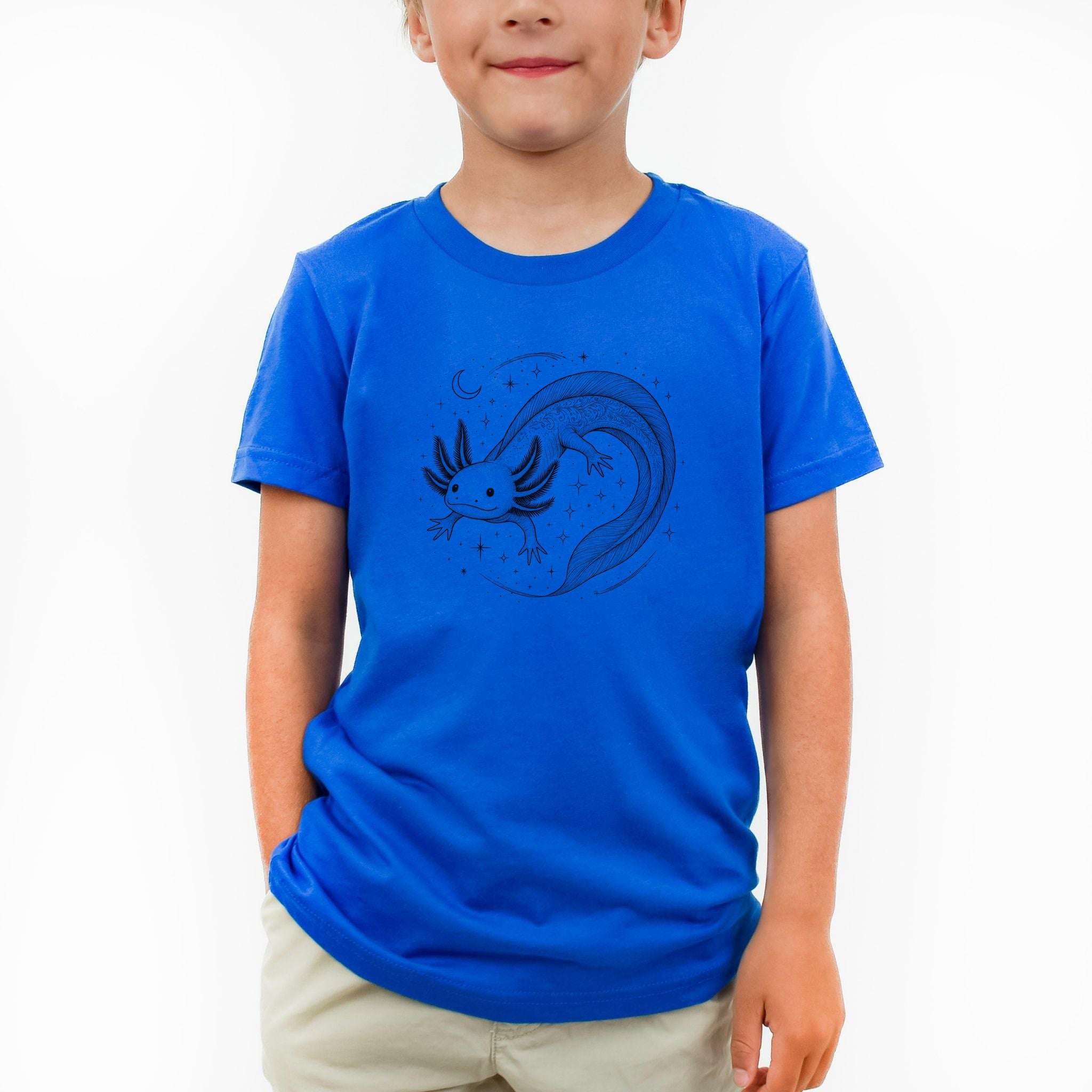 Axolotl in Whimsical Waters – Dreamy Little Swimmer Youth Tee