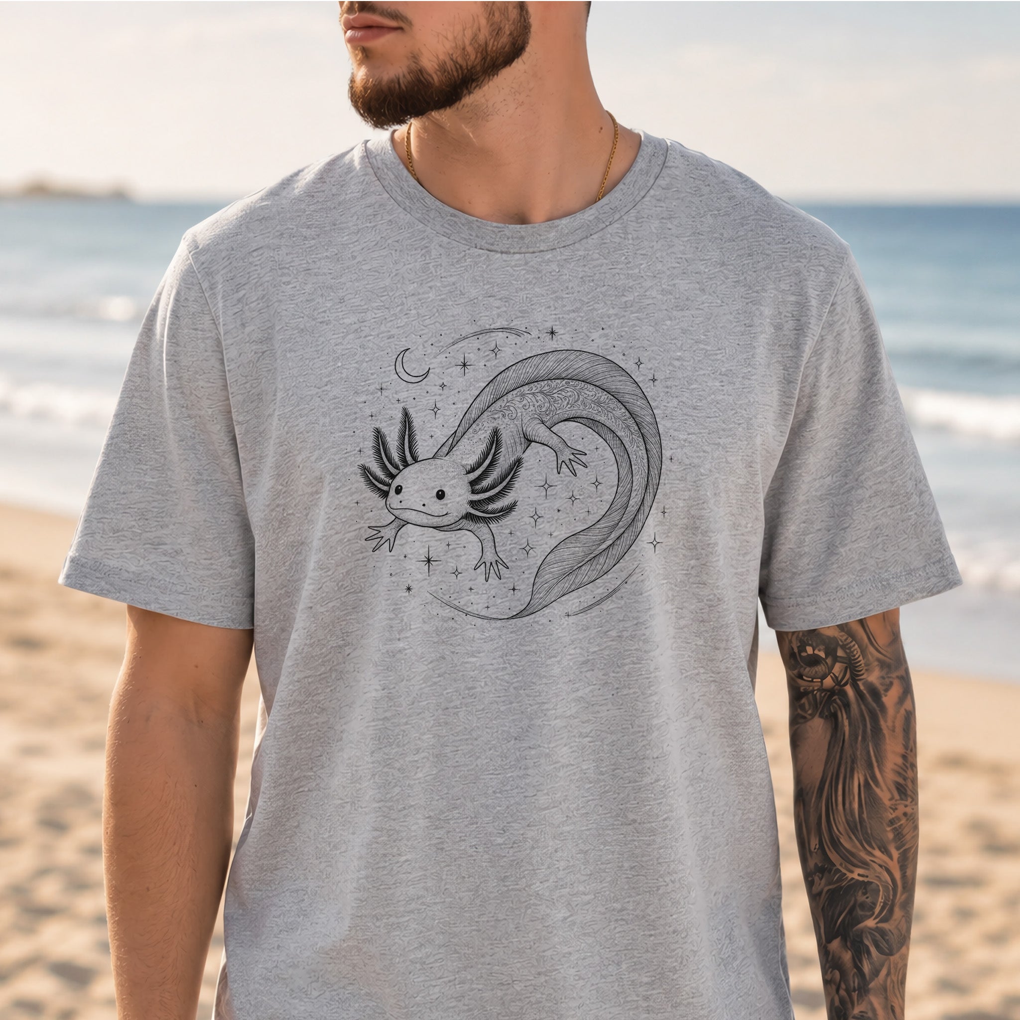 Axolotl in Whimsical Waters T-Shirt