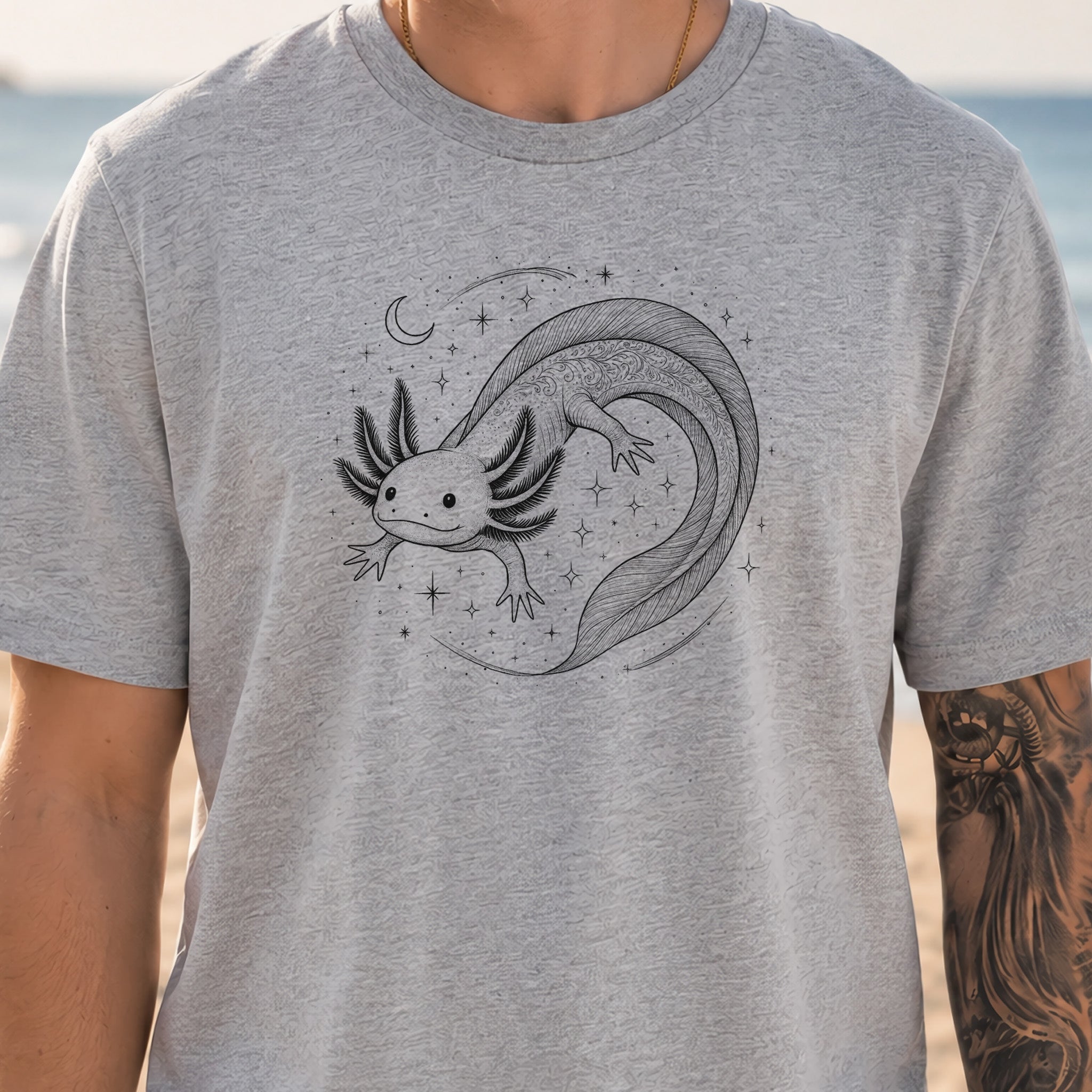 Axolotl in Whimsical Waters T-Shirt