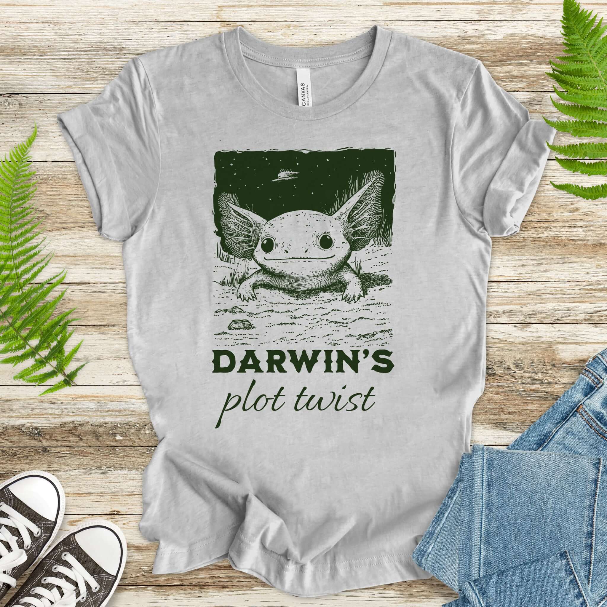 Axolotl Darwin’s Plot Twist T-Shirt