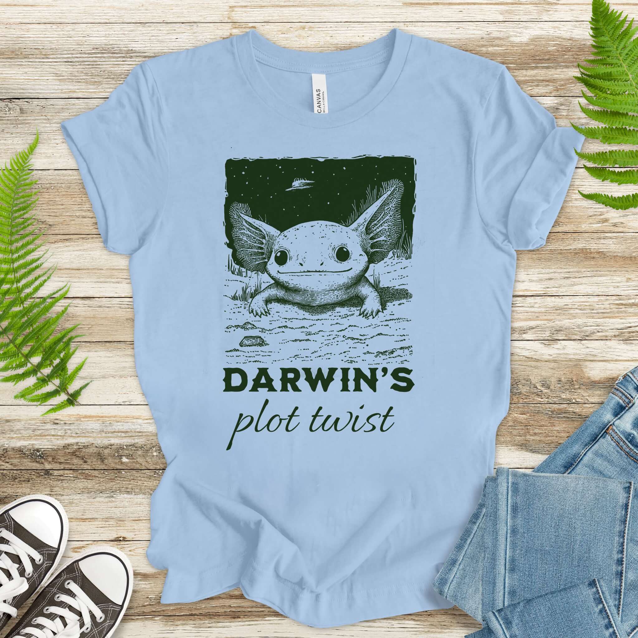 Axolotl Darwin’s Plot Twist T-Shirt