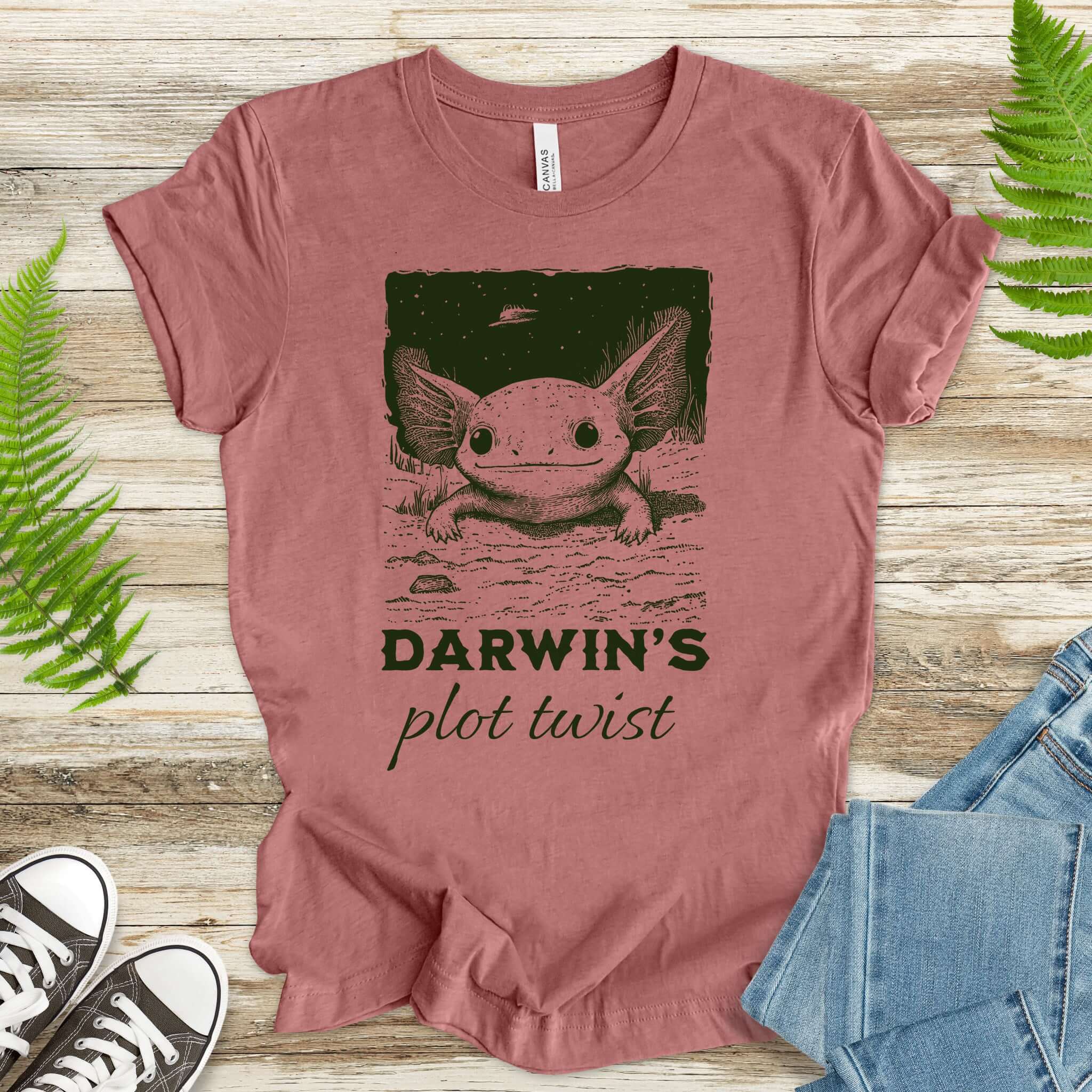 Axolotl Darwin’s Plot Twist T-Shirt