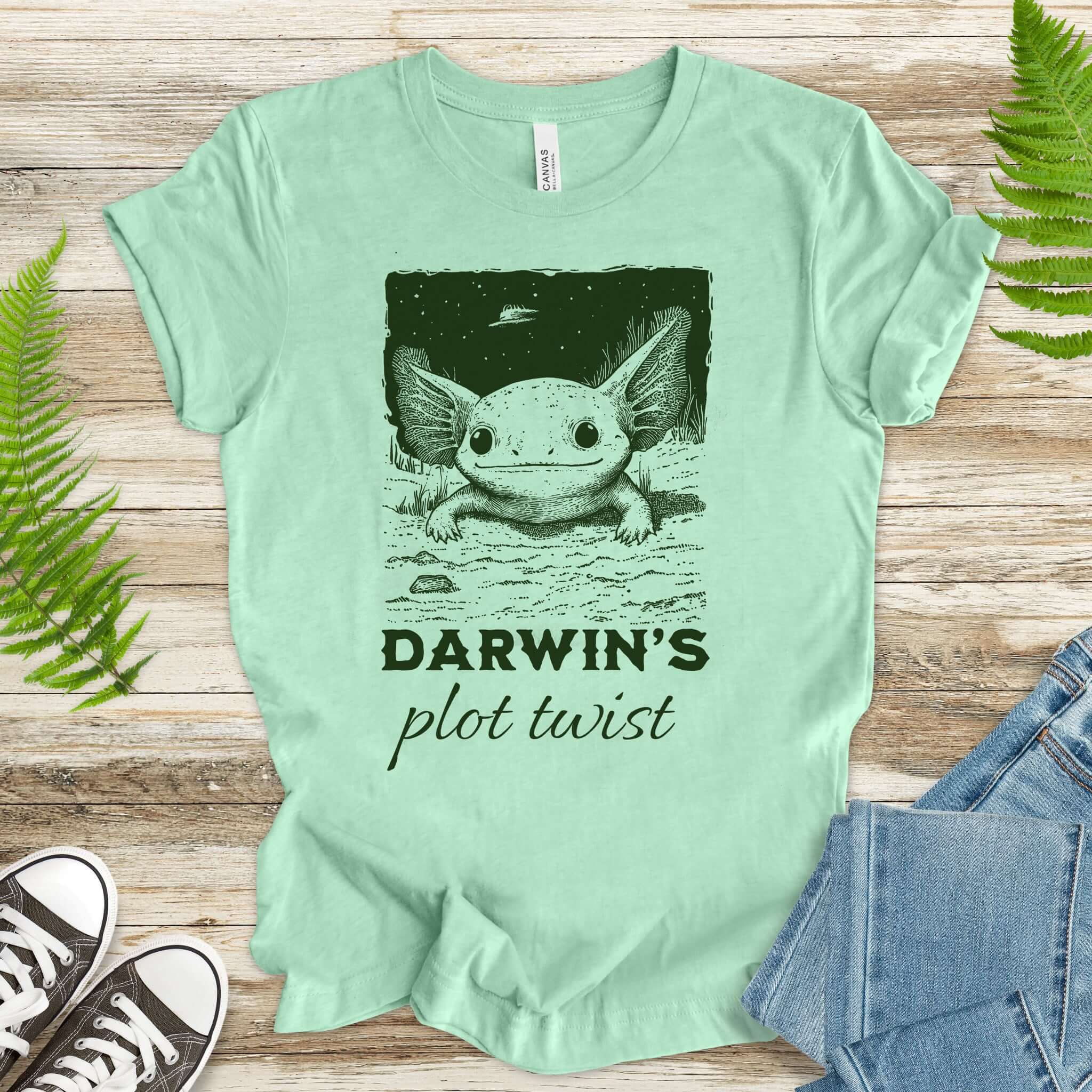 Axolotl Darwin’s Plot Twist T-Shirt
