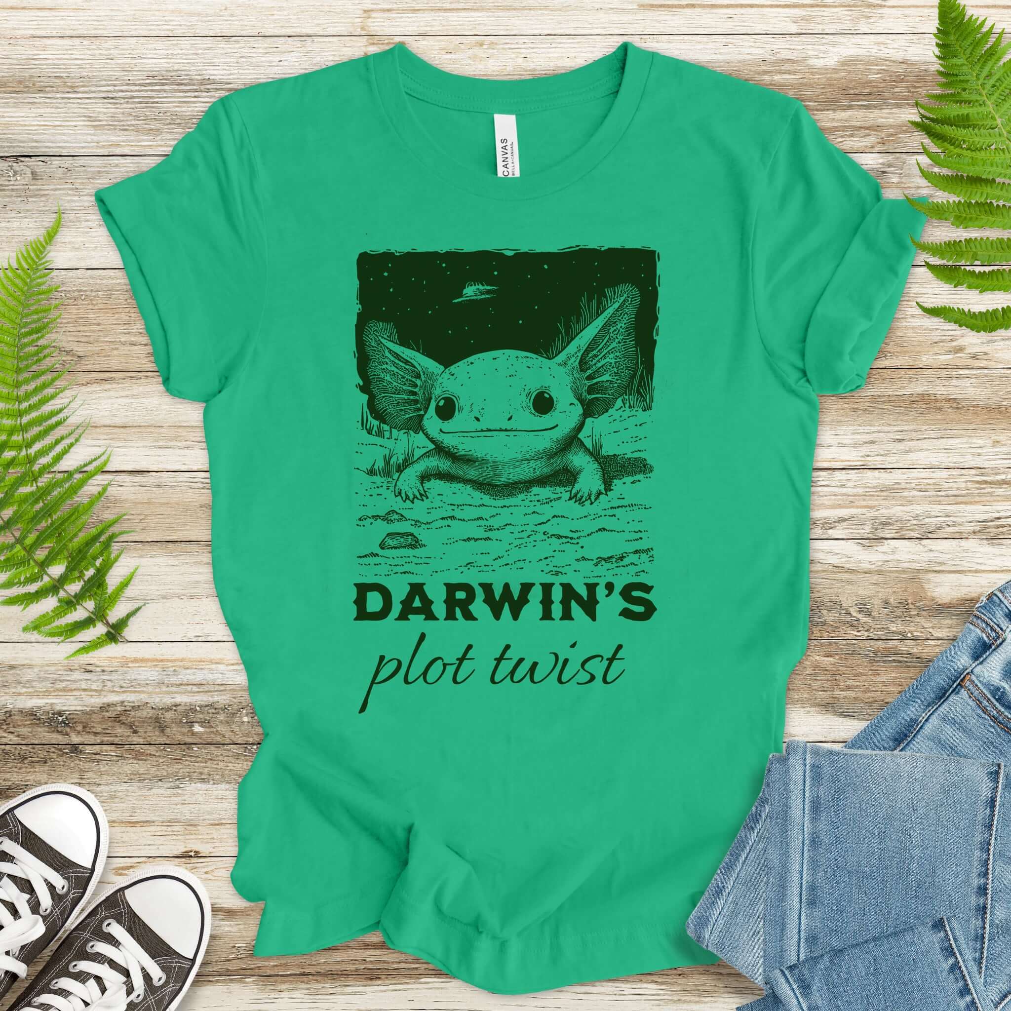 Axolotl Darwin’s Plot Twist T-Shirt