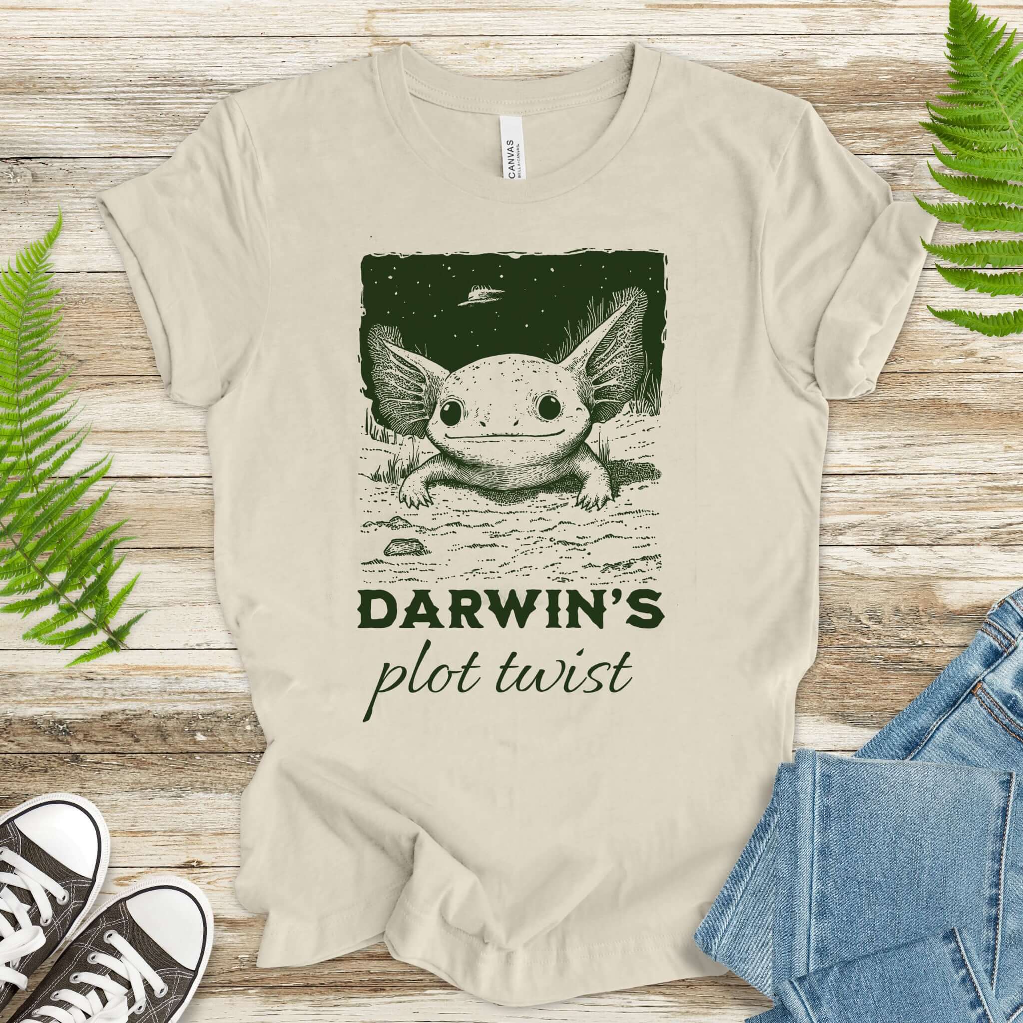 Axolotl Darwin’s Plot Twist T-Shirt