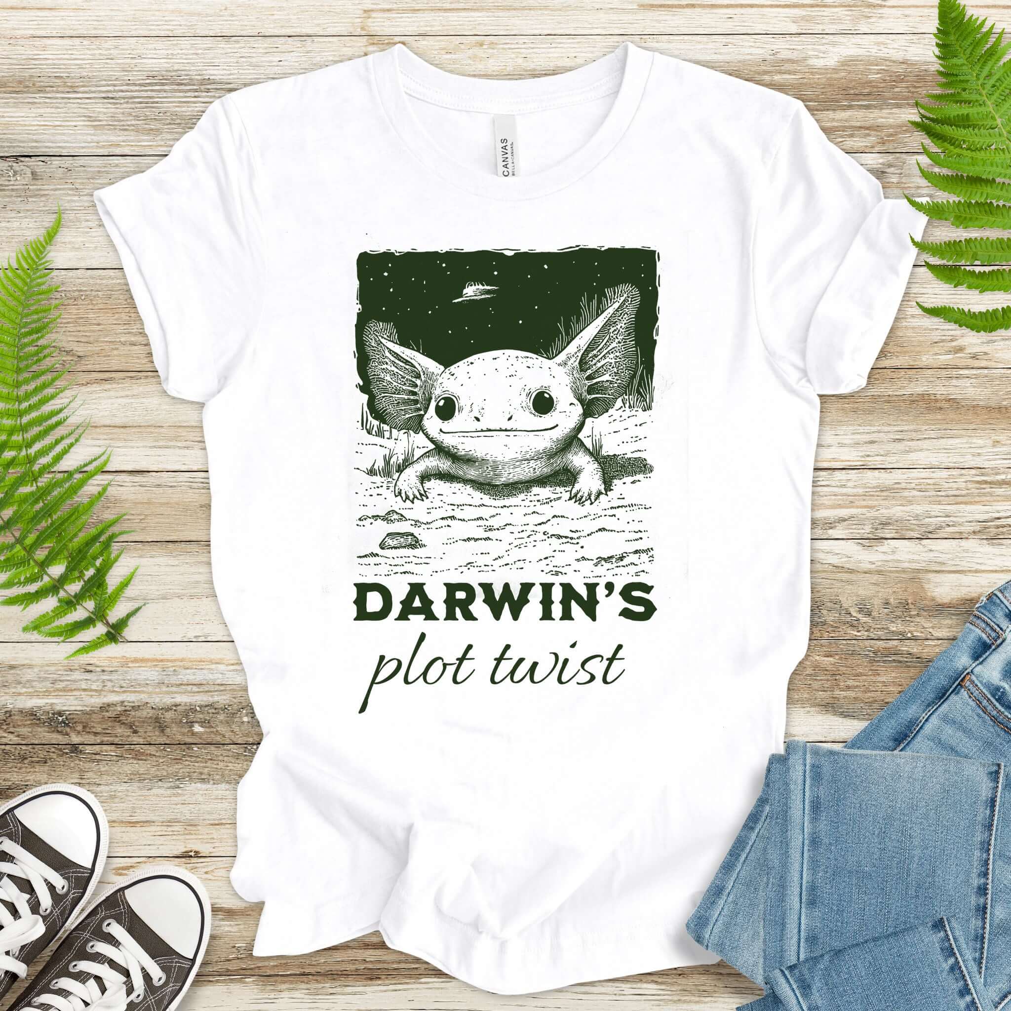 Axolotl Darwin’s Plot Twist T-Shirt