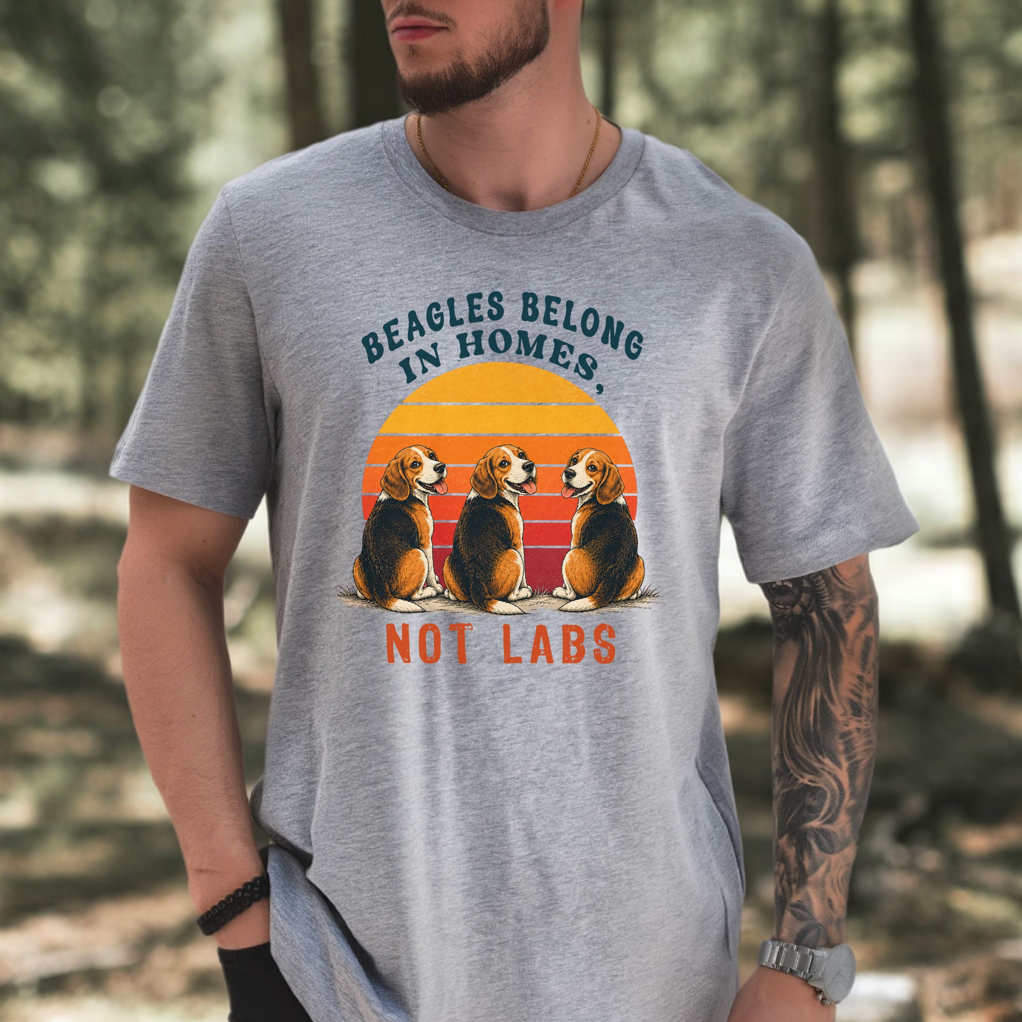 Beagles Belong in Homes Not Labs Rescue Dog Lover Sunset Advocacy T-Shirt