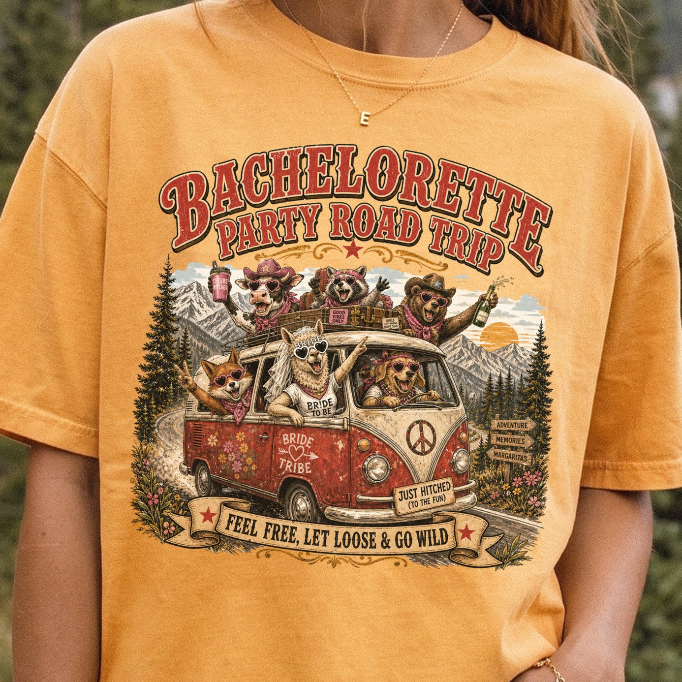 Bachelorette Party Road Trip Comfort Colors Shirt – Retro Comic Bride Tribe Tee
